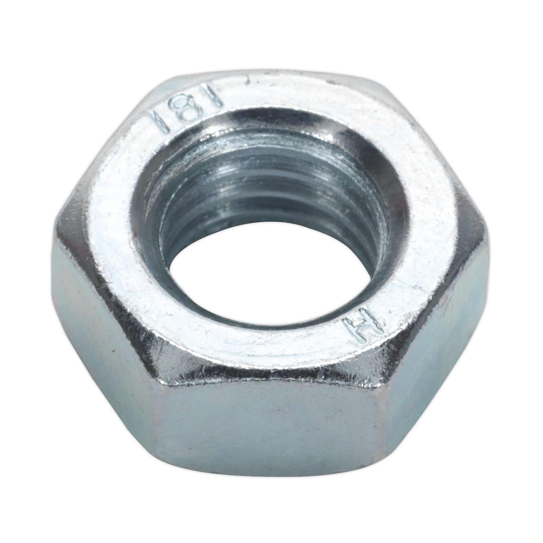 Sealey Steel Nut DIN 934 - M14 Zinc Pack of 25