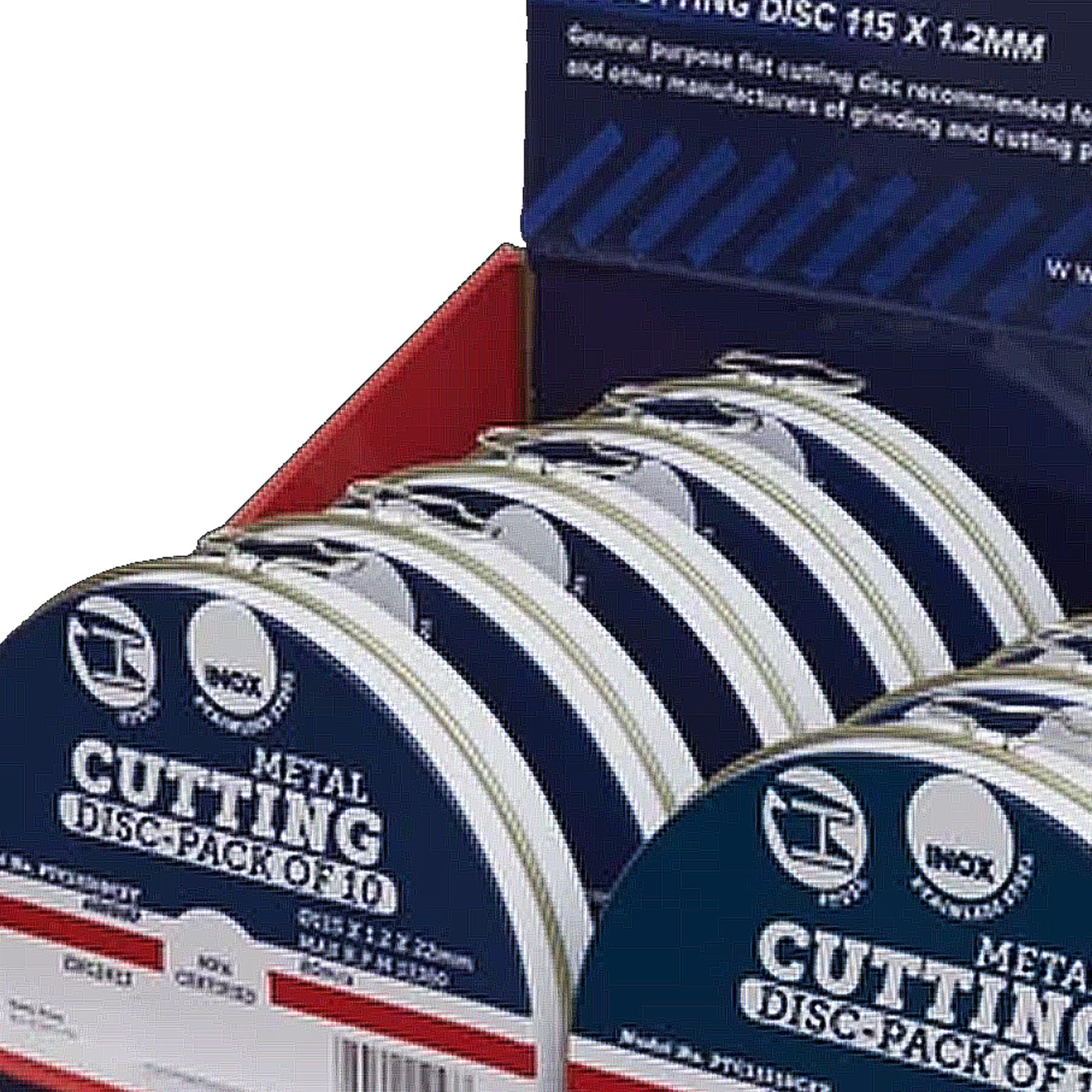 Sealey Cutting Disc 115 x 1.2mm Display Box 10 Packs of 10