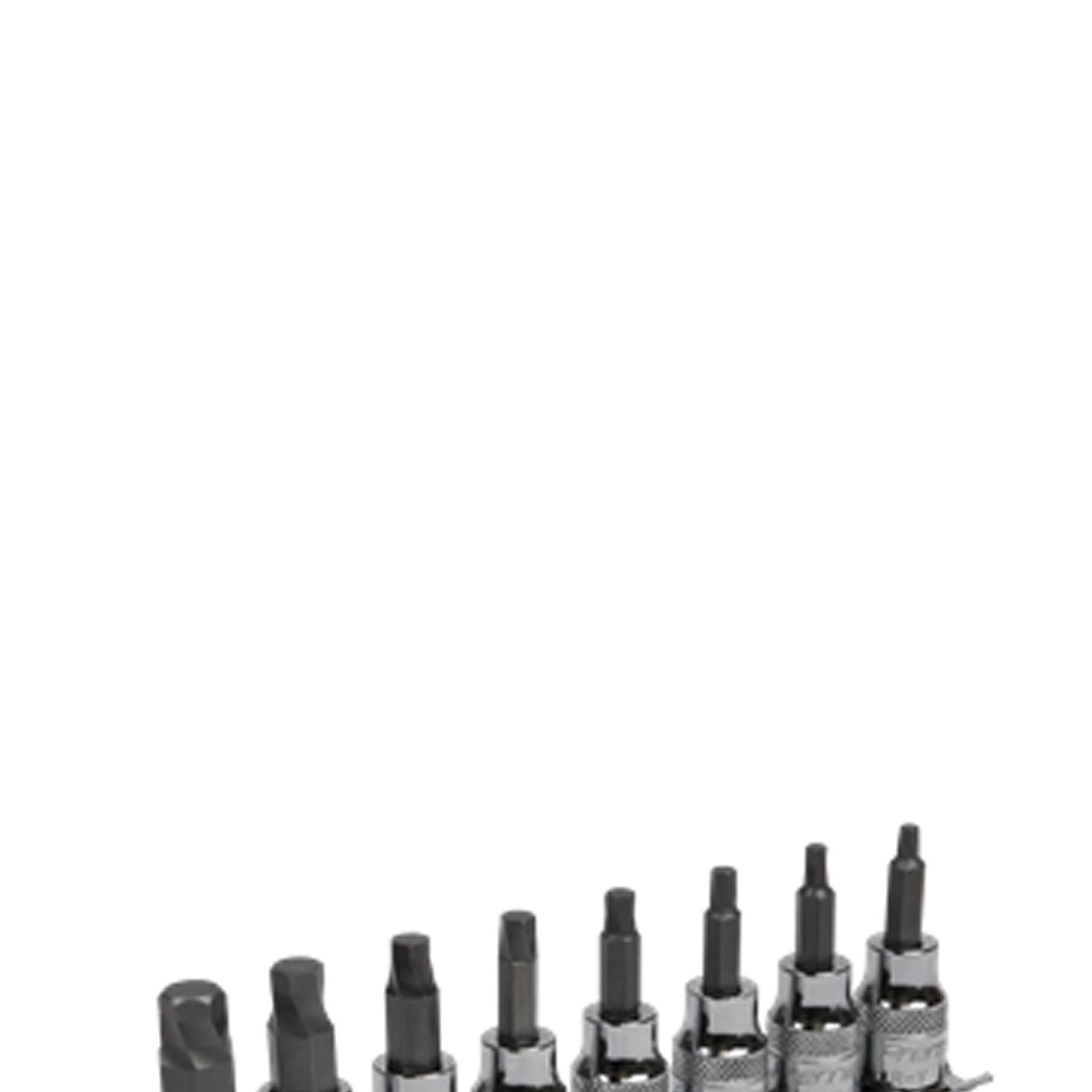 Sealey Hex Socket Bit Set Lock-On 8pc 3/8"Sq Drive Imperial