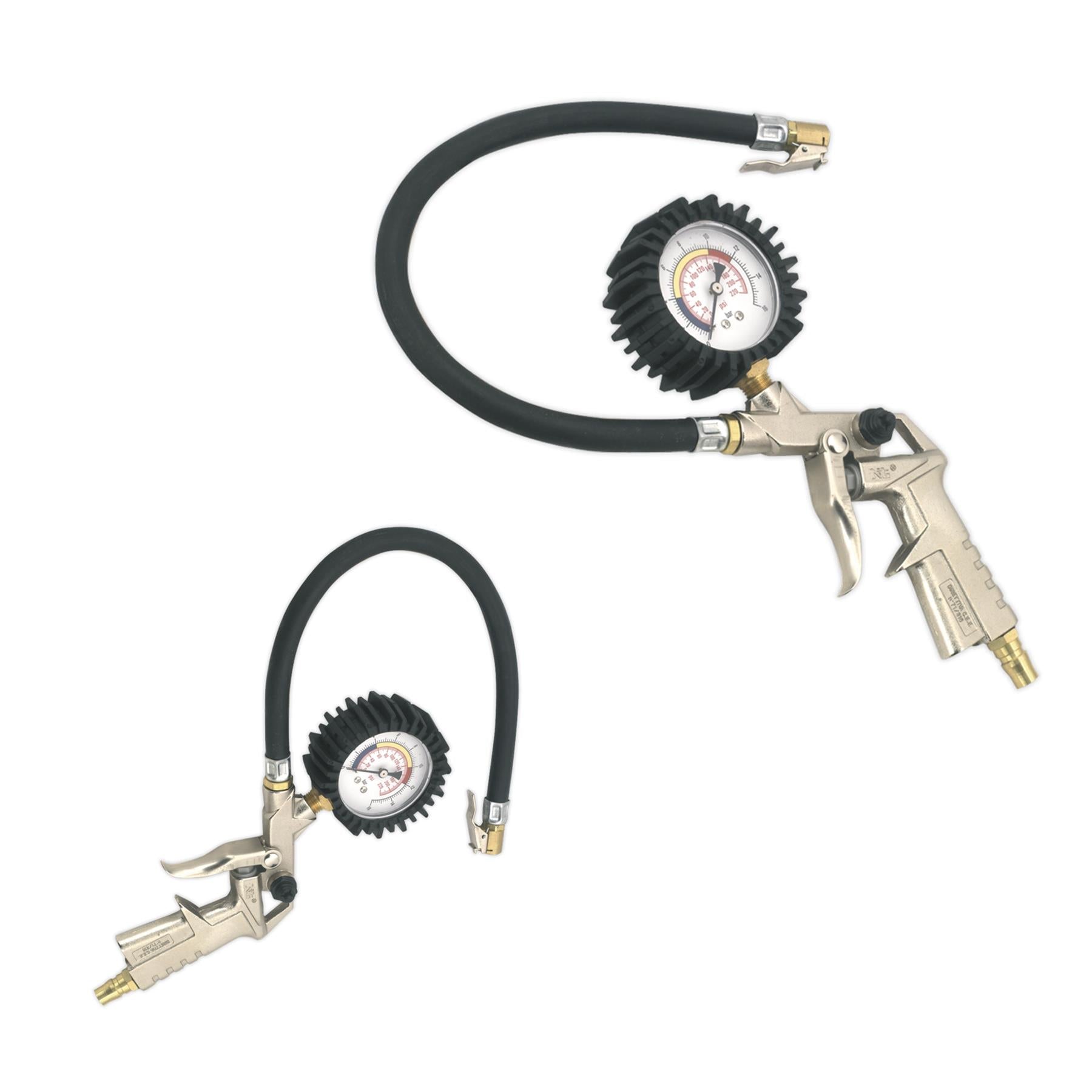 Sealey Tyre Inflator with Clip-On Connector