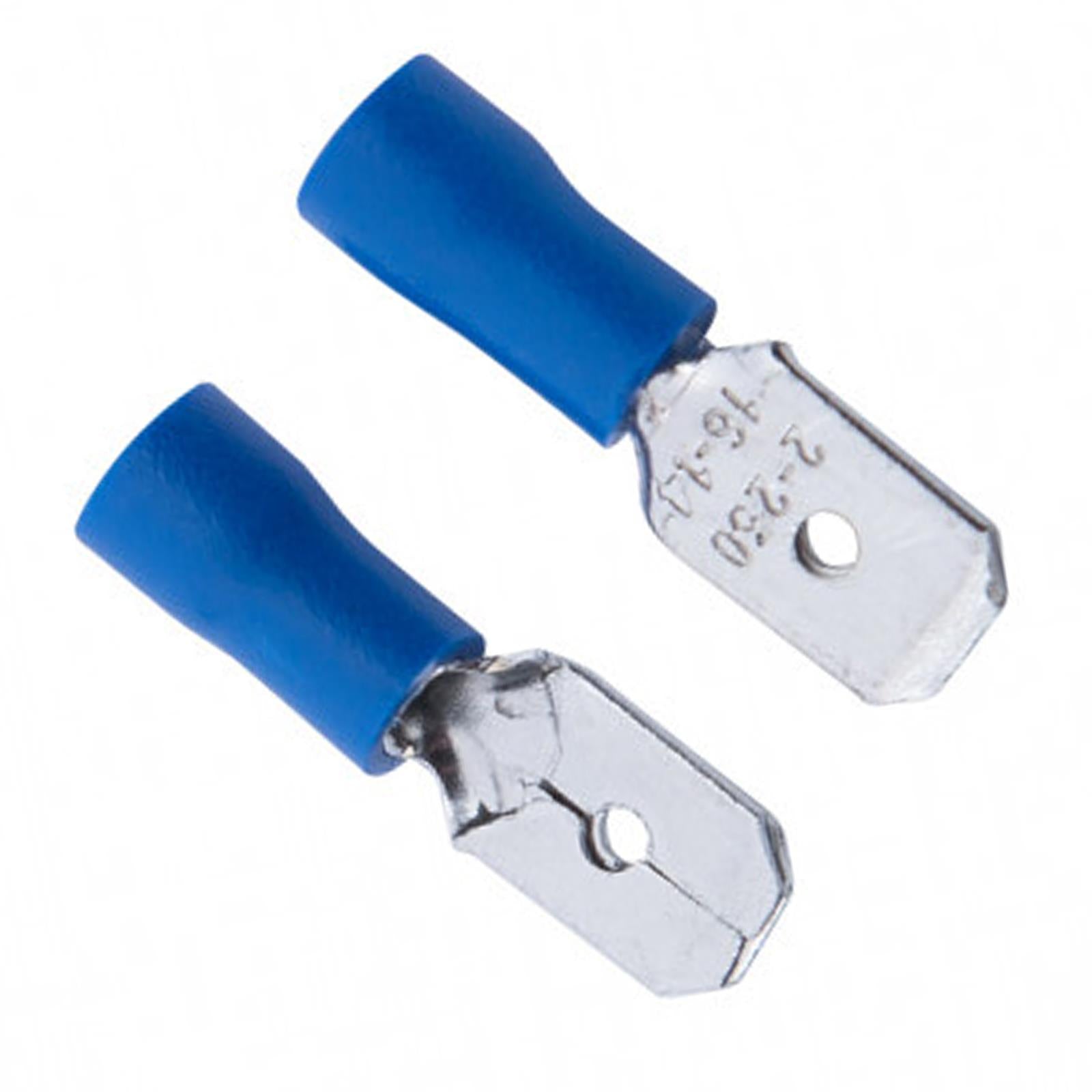 BlueSpot 100Pce Blue Male Terminals Brass And PVC Terminals 15A Electrical New