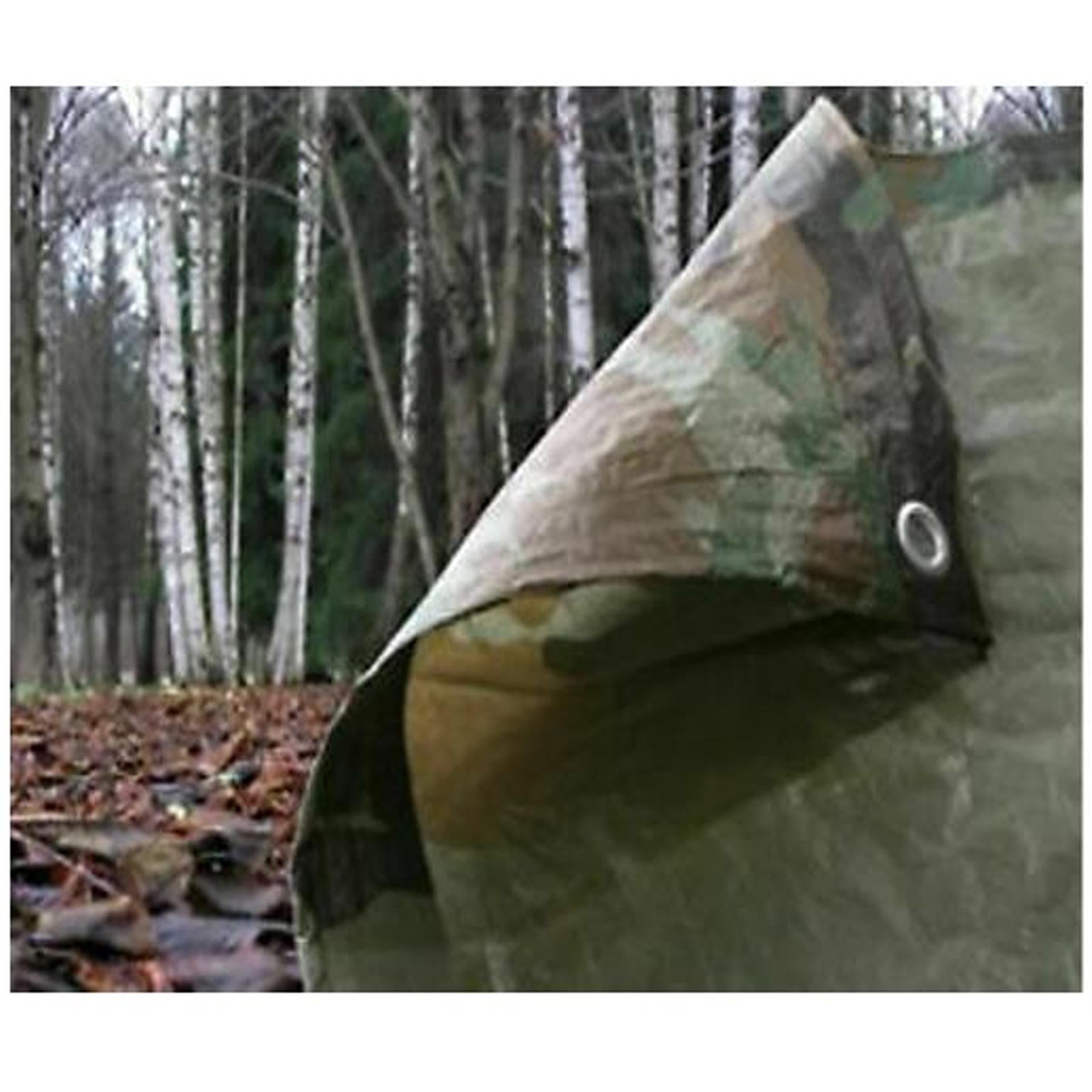 Camouflage Tarpaulin With Laminated Basket Weave & Uv Filter-Treated 2.4 X 3M