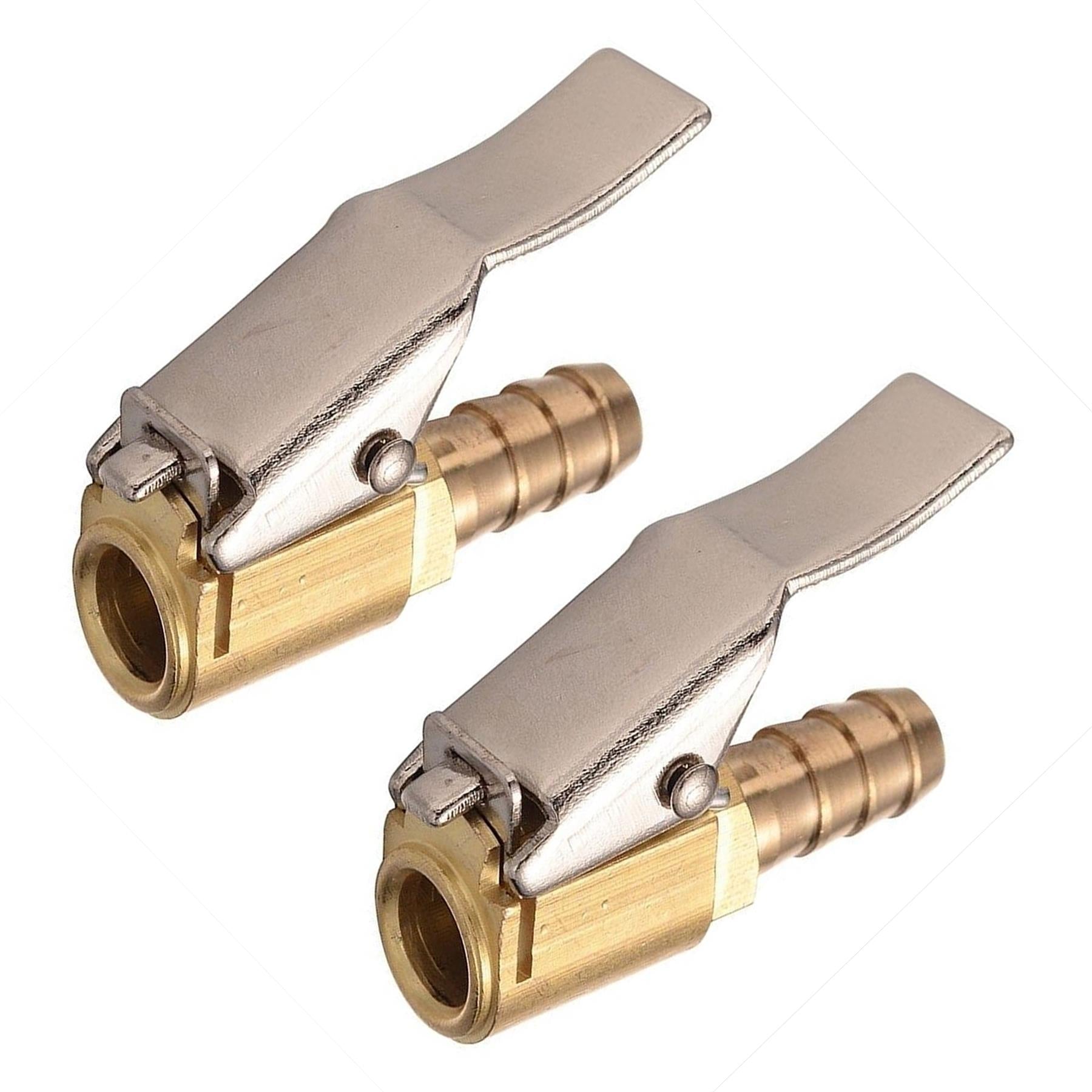 Tyre Valve Air Connector Car Truck Airline Inflator for 8mm Hose Brass lock Clip