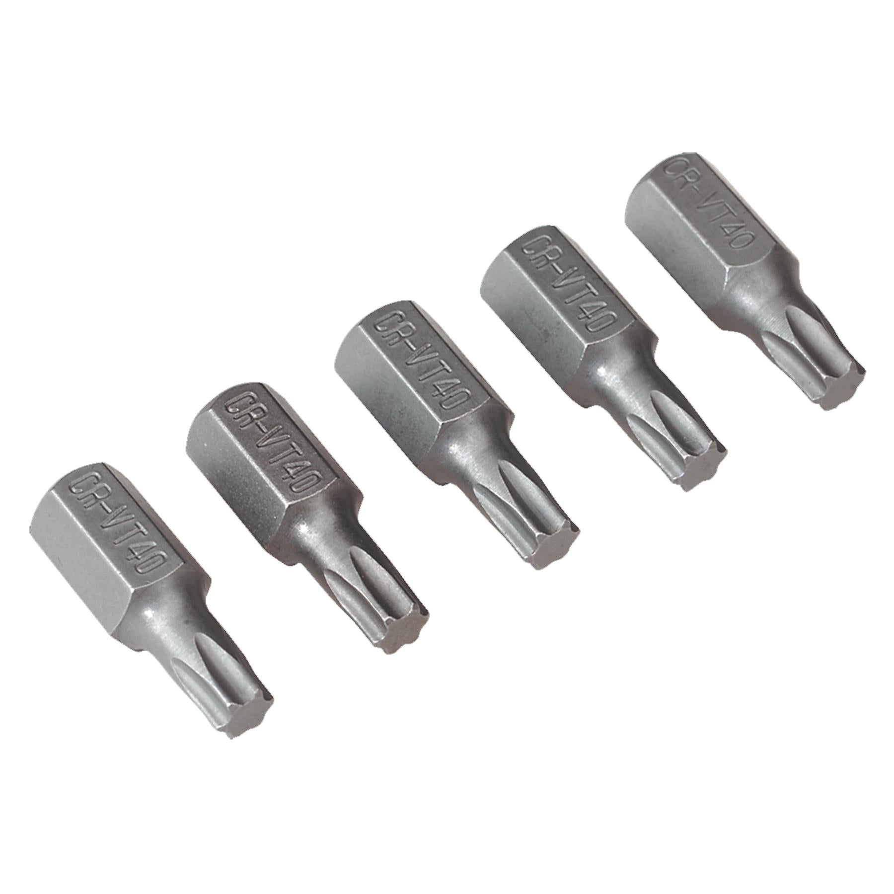 Sealey TRX-Star* T40 Bit Short Pack of 5 Chrome Vanadium