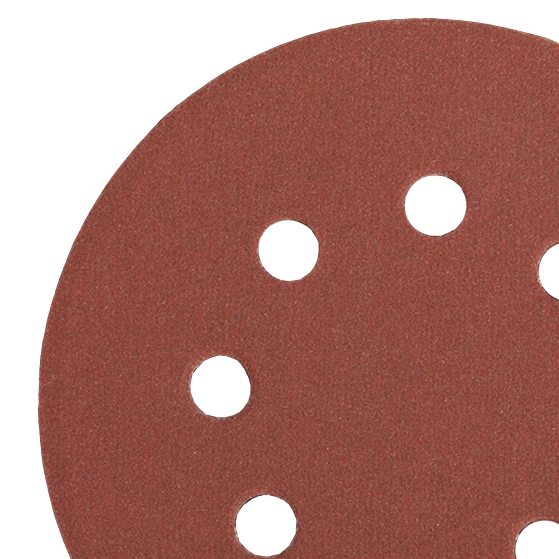 Hook & Loop Punched Disc 125mm 10Pk 4 X 60G, 2 X 80G, 2 X 120G & 2 X 240 Grit