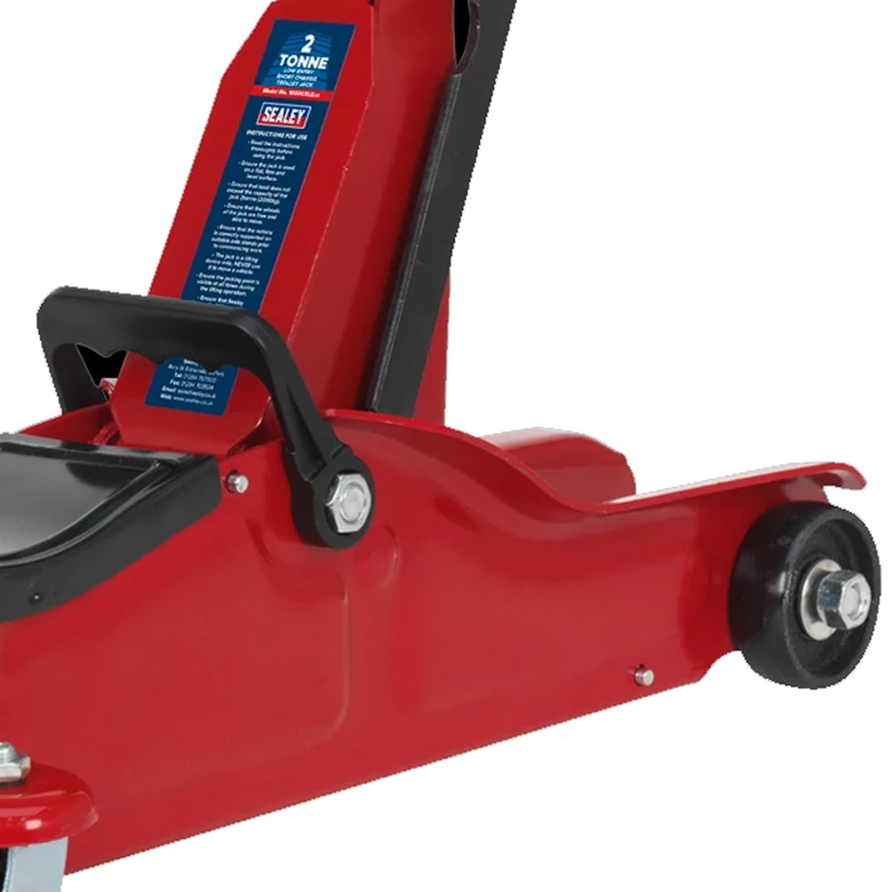 Sealey Trolley Jack 2tonne Low Entry Short Chassis