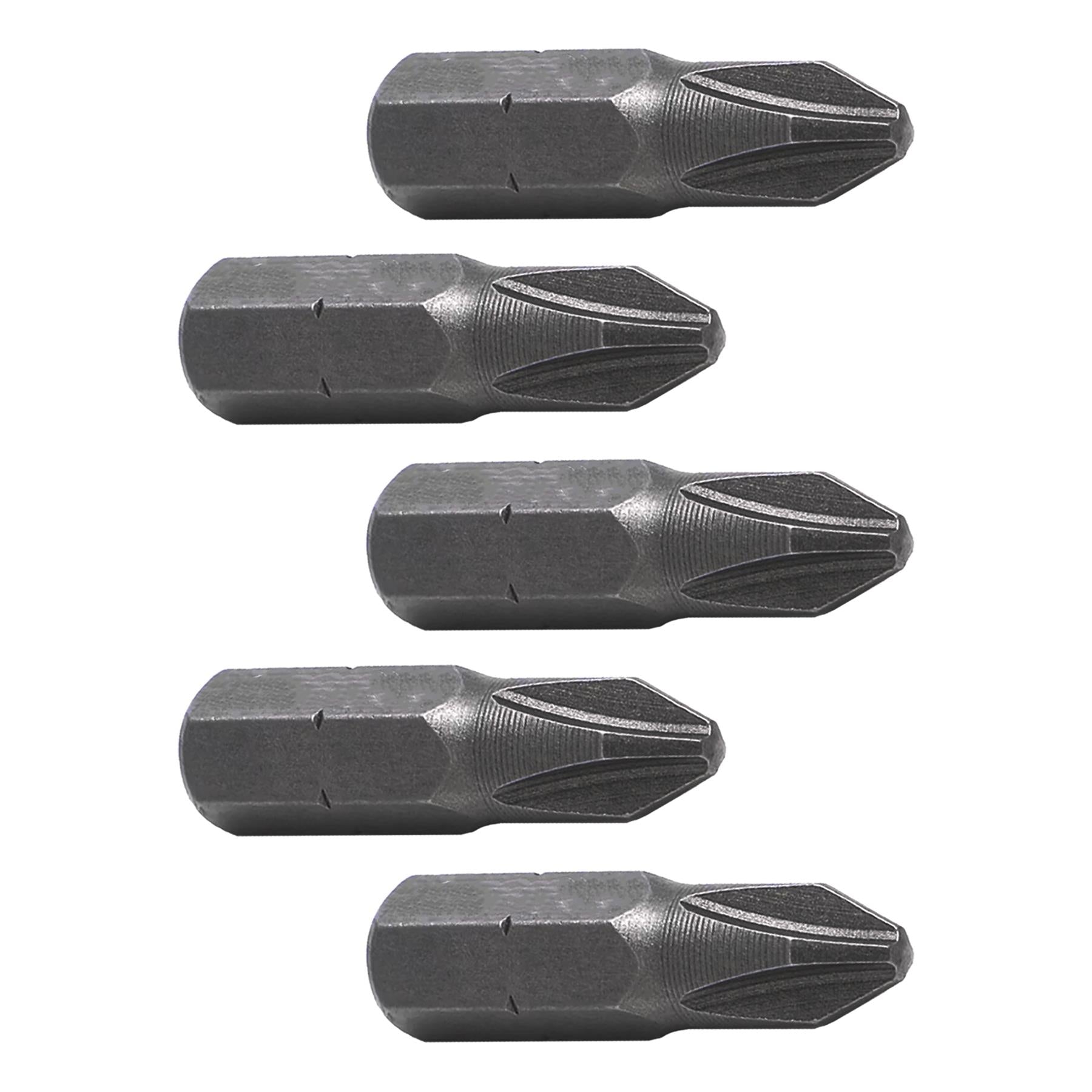 PH2 Phillips Screwdriver Bits CRV Chrome Vanadium Steel 1/4" Hex Drive 5Pcs