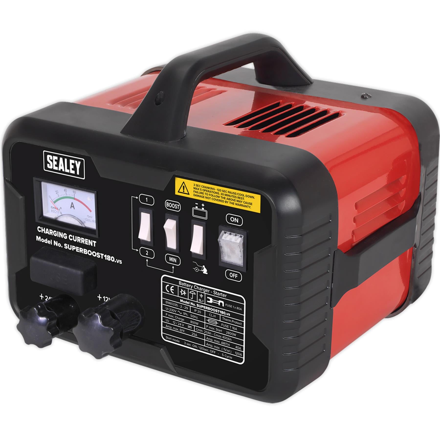 Sealey Starter/Charger 180/40A 12/24V 230V