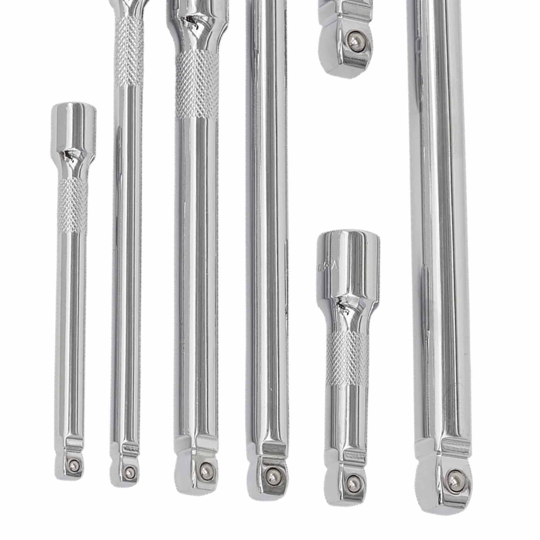 Sealey Wobble/Rigid Extension Bar Set 7pc 1/4", 3/8" & 1/2"Sq Drive