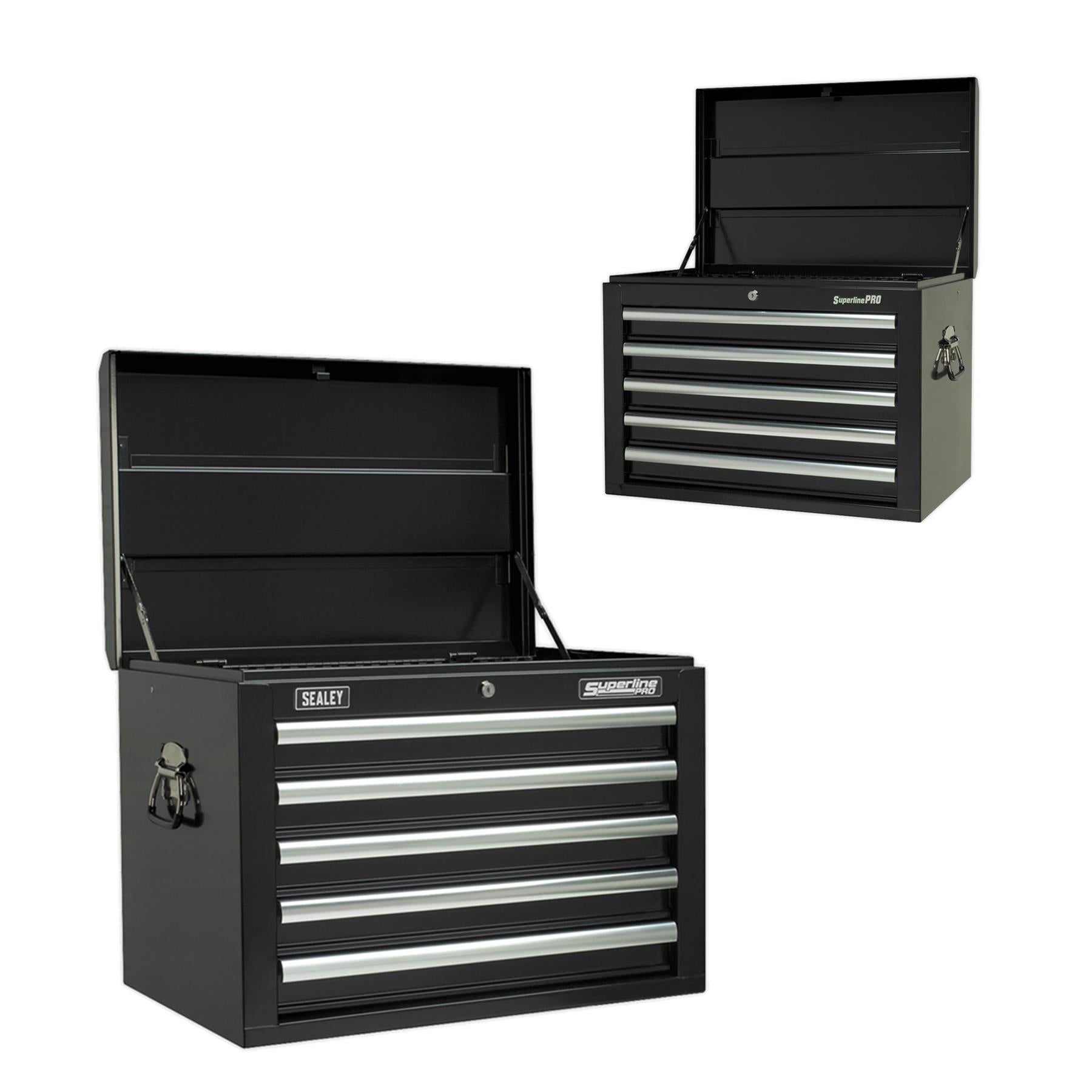 Sealey Topchest 5 Drawer with Ball Bearing Slides - Black