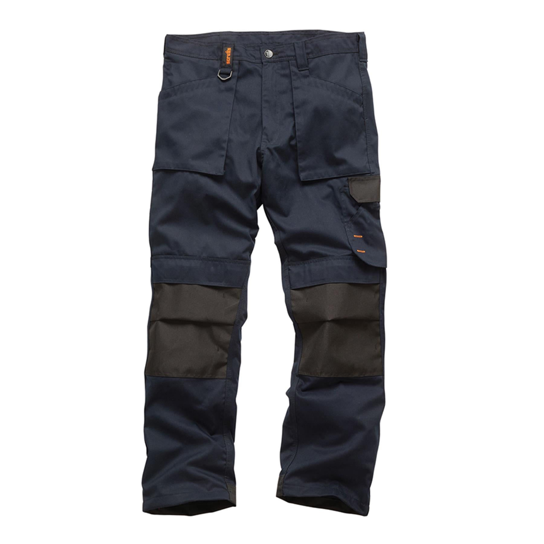 Scruffs Worker Trousers | Trade Hard Wearing Work Trousers NAVY (32L)
