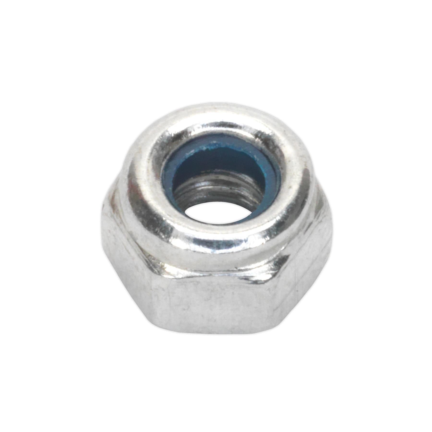 Sealey Nylon Locknut M5 Zinc Plated Nylon Pack of 100