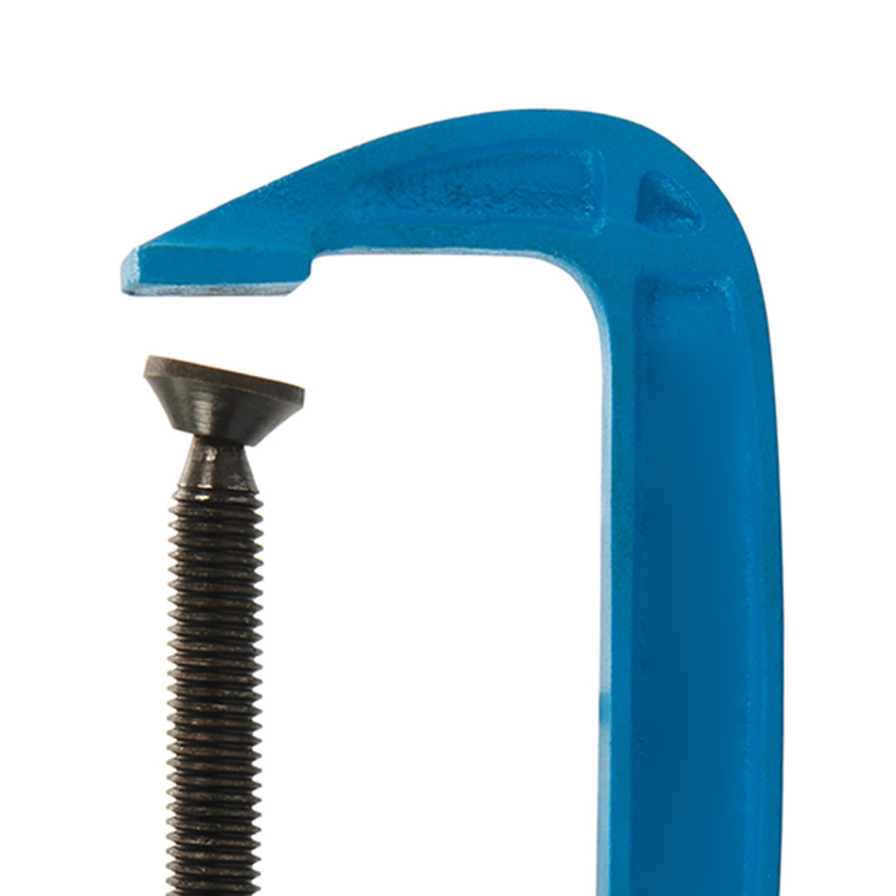 Light Duty G Clamp Cast Iron Frame With Black Phosphate Thread Coating 75mm