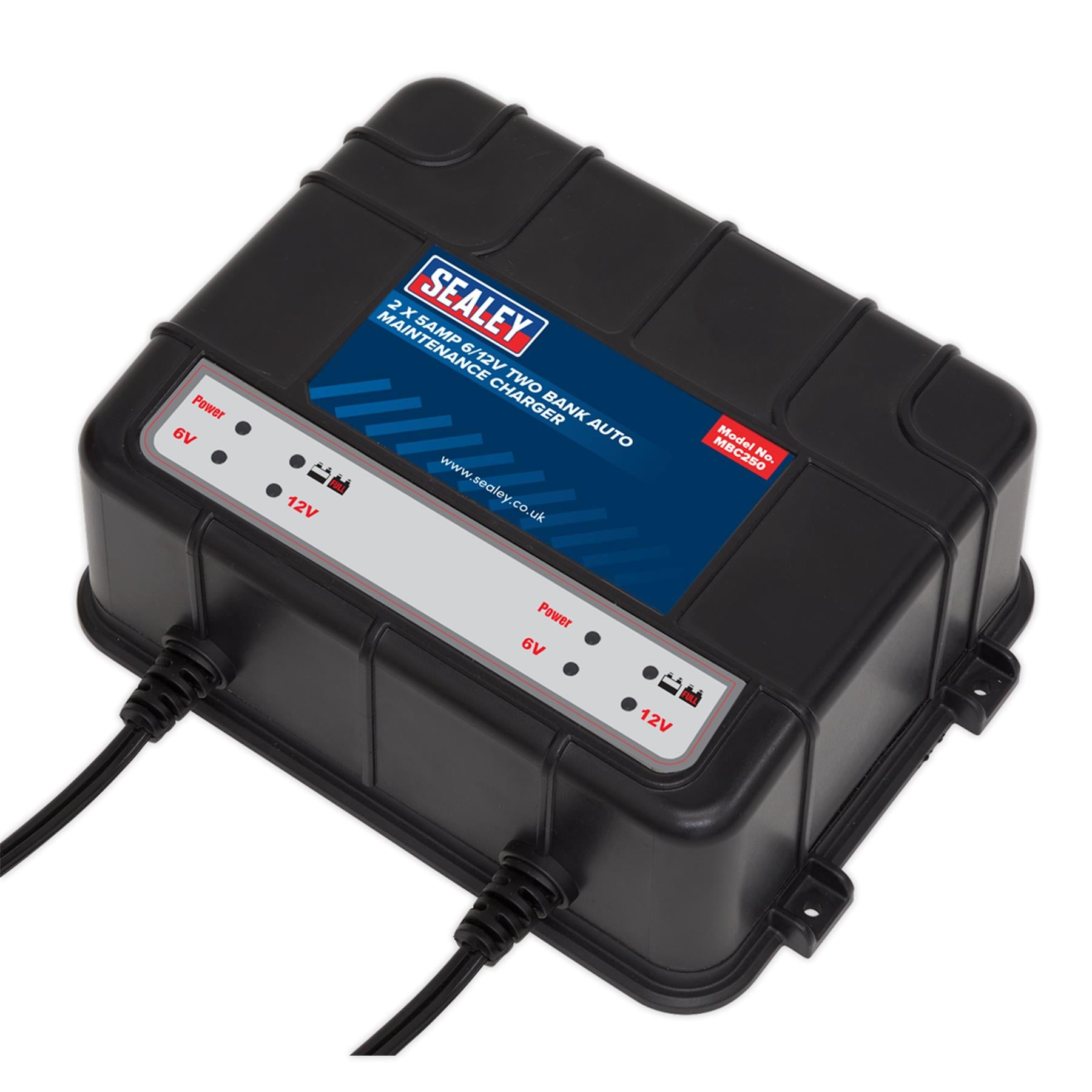 Sealey Two Bank 6/12V 10Amp (2 x 5A) Auto Maintenance Charger