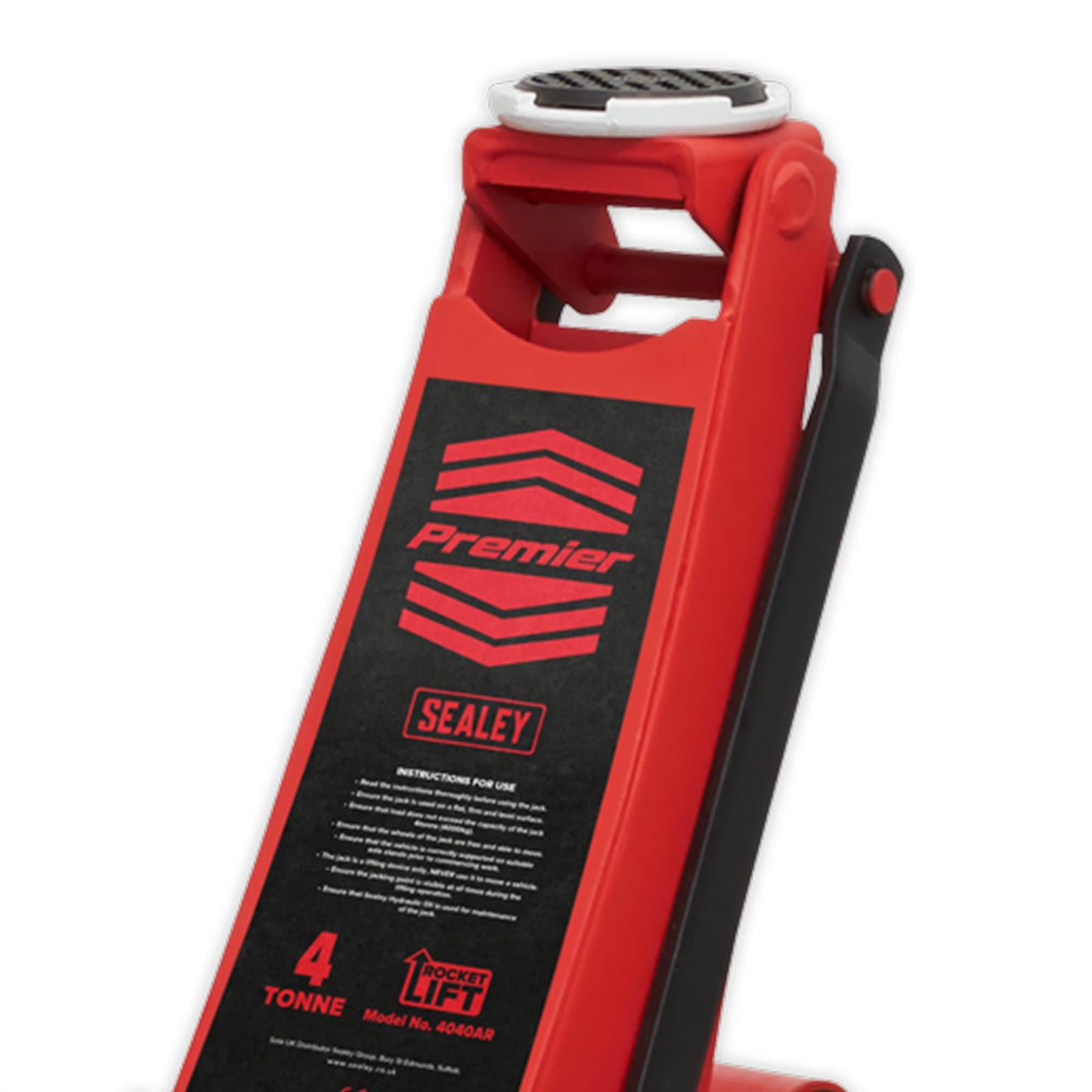 Sealey Trolley Jack 4 Tonne Rocket Lift Red