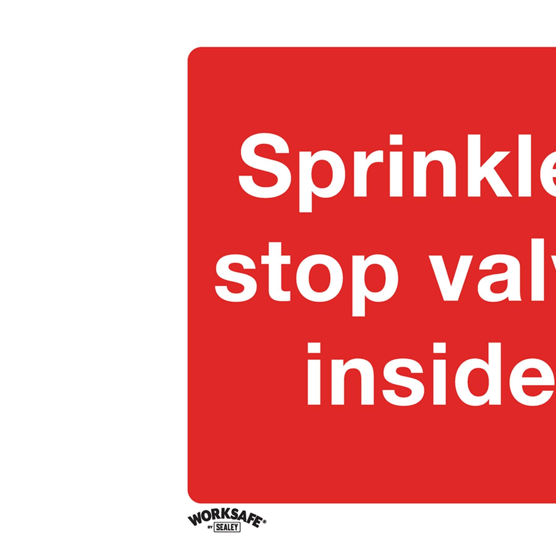 Safe Conditions Safety Sign - Sprinkler Stop Valve - Rigid Plastic
