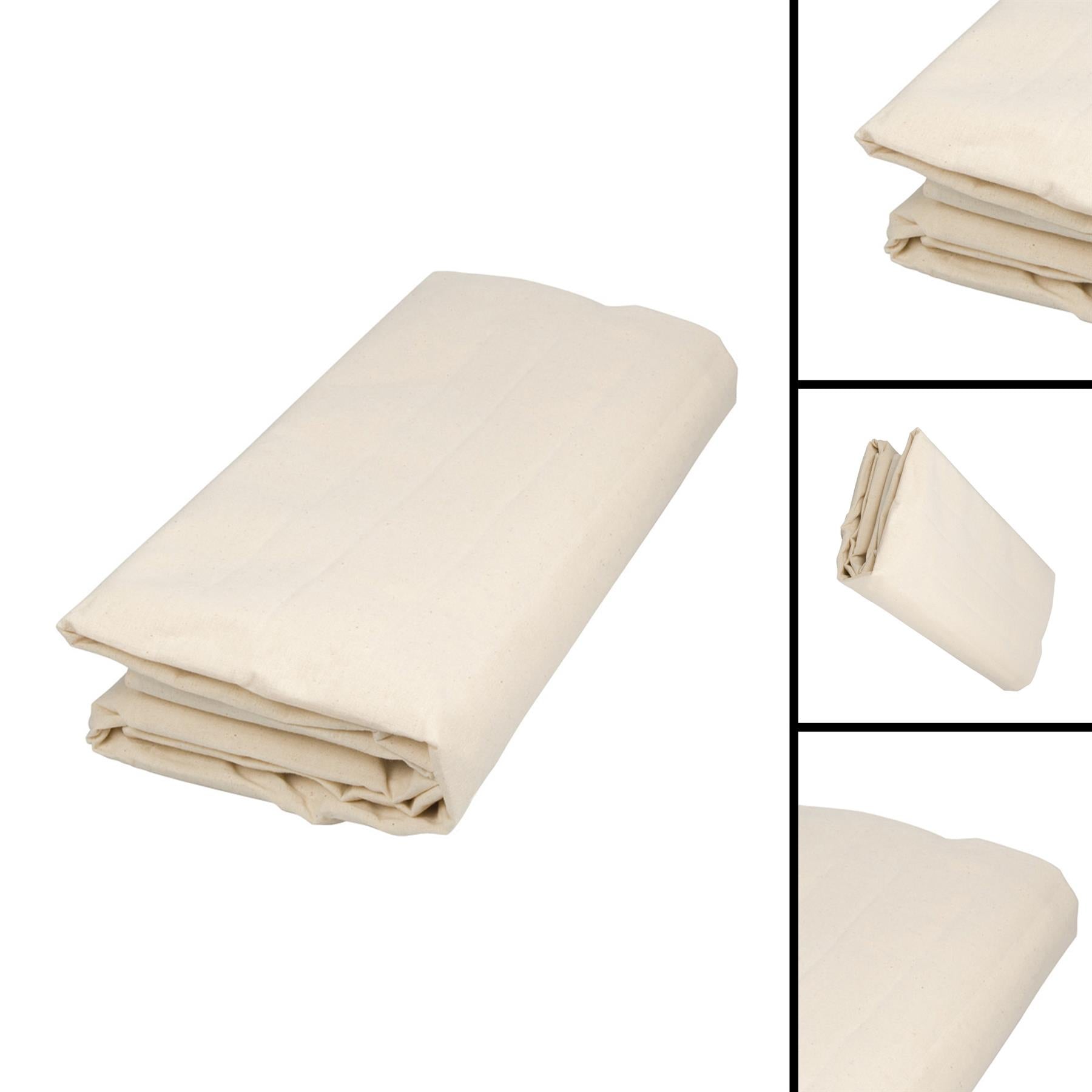 Dust Sheet Premium Coated 3.4 X 2.4M 100% Close-Weave Cotton & Plastic Backing
