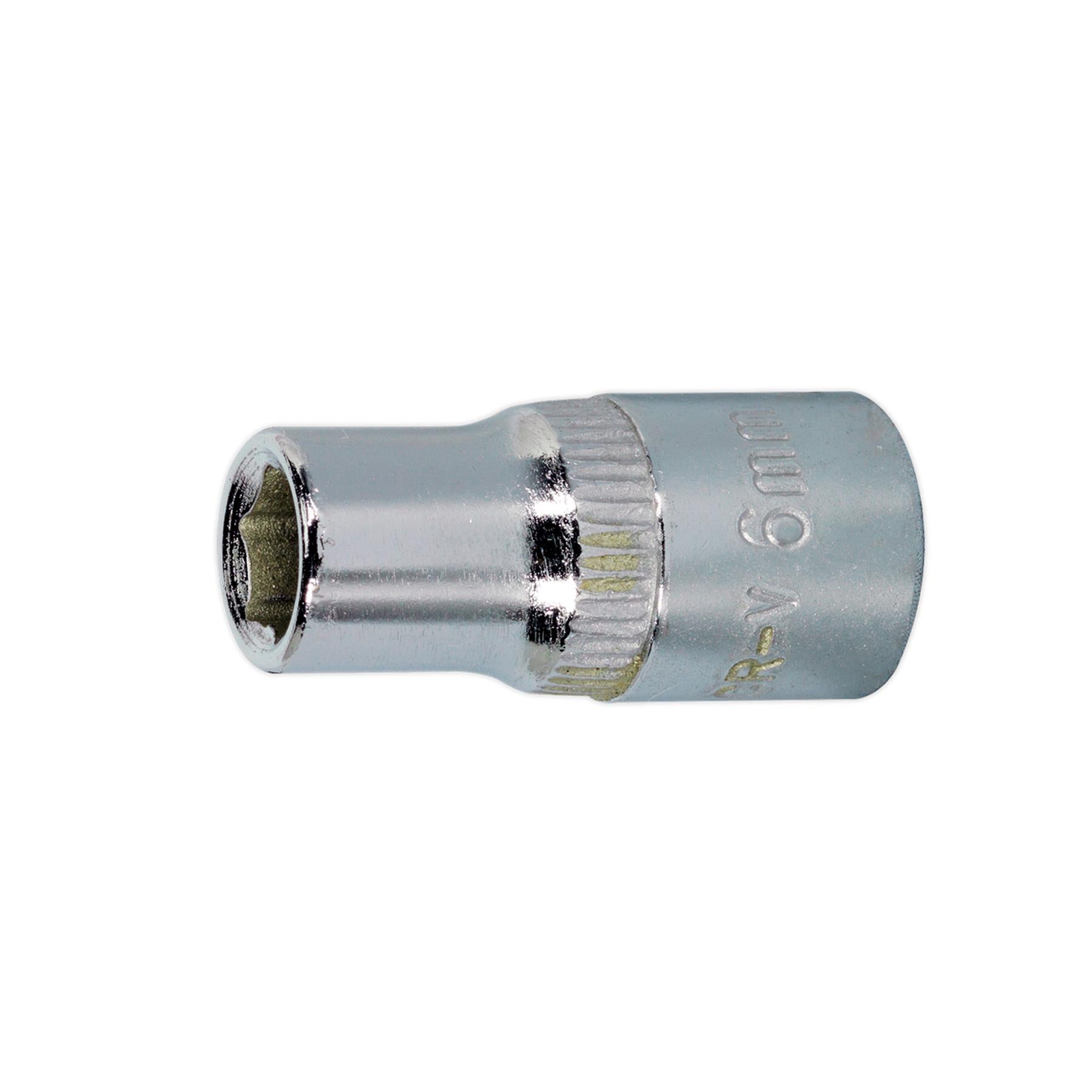 Sealey WallDrive Socket 6mm 1/4"Sq Drive Fully Polished