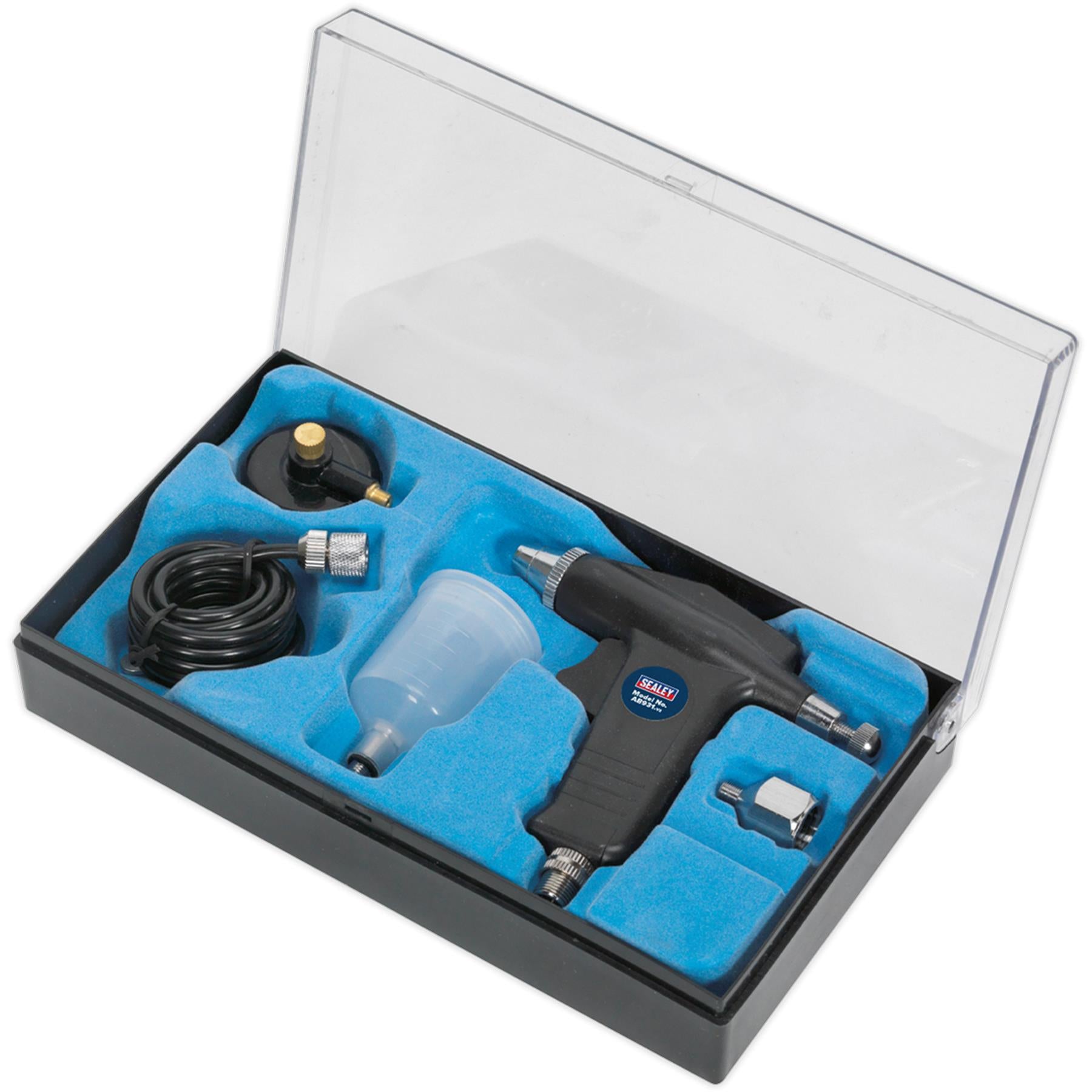 Sealey Airbrush Compressor Kit Air Brush With Composite Body Without Propellant