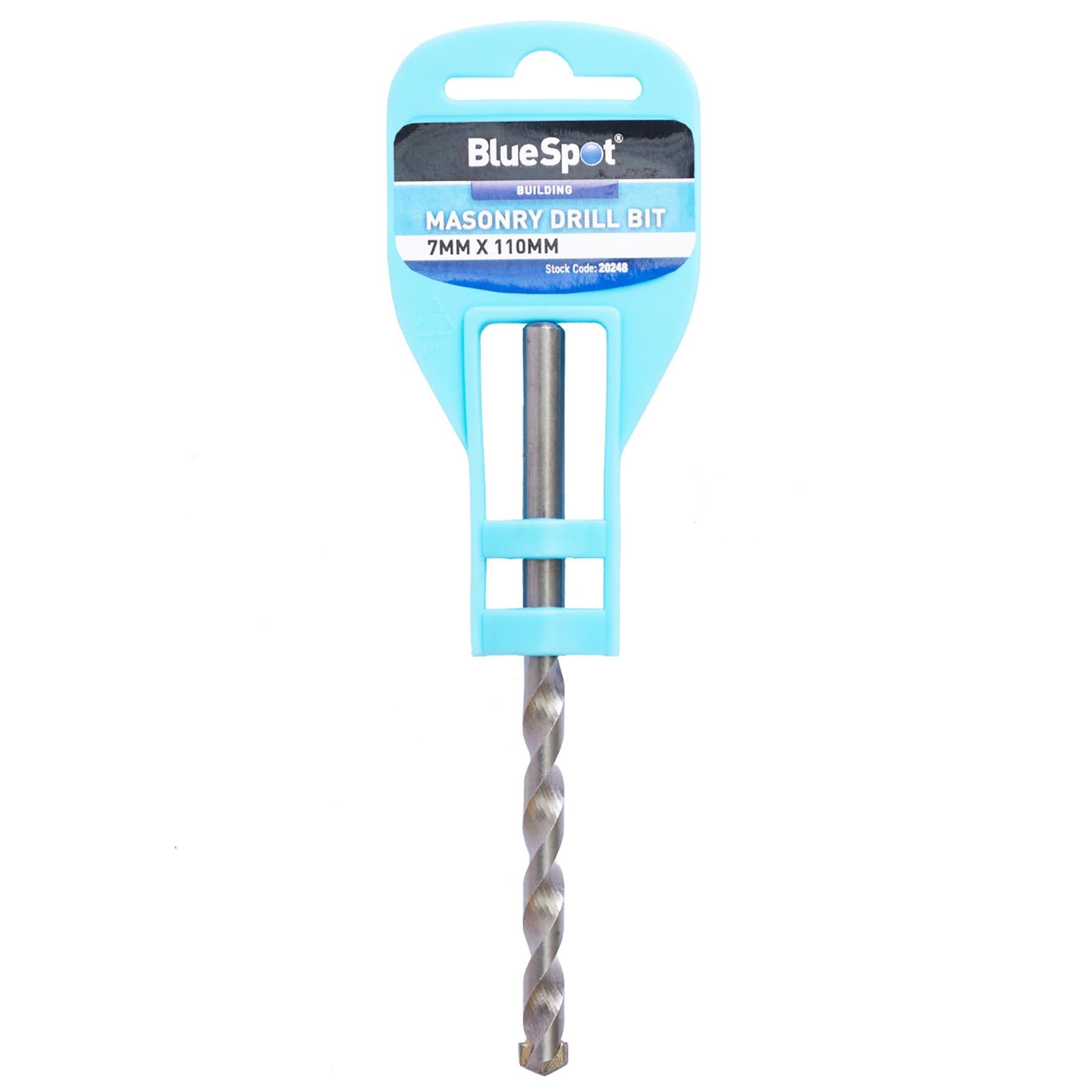 BlueSpot SDS + masonry drill bits. Tungsten. Carbide tip 7mm x 110mm