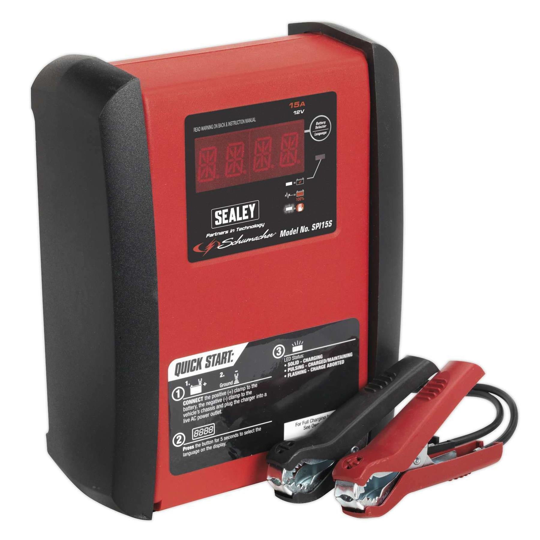 Sealey Schumacher Intelligent Speed Charge Battery Chgr 15A 12V