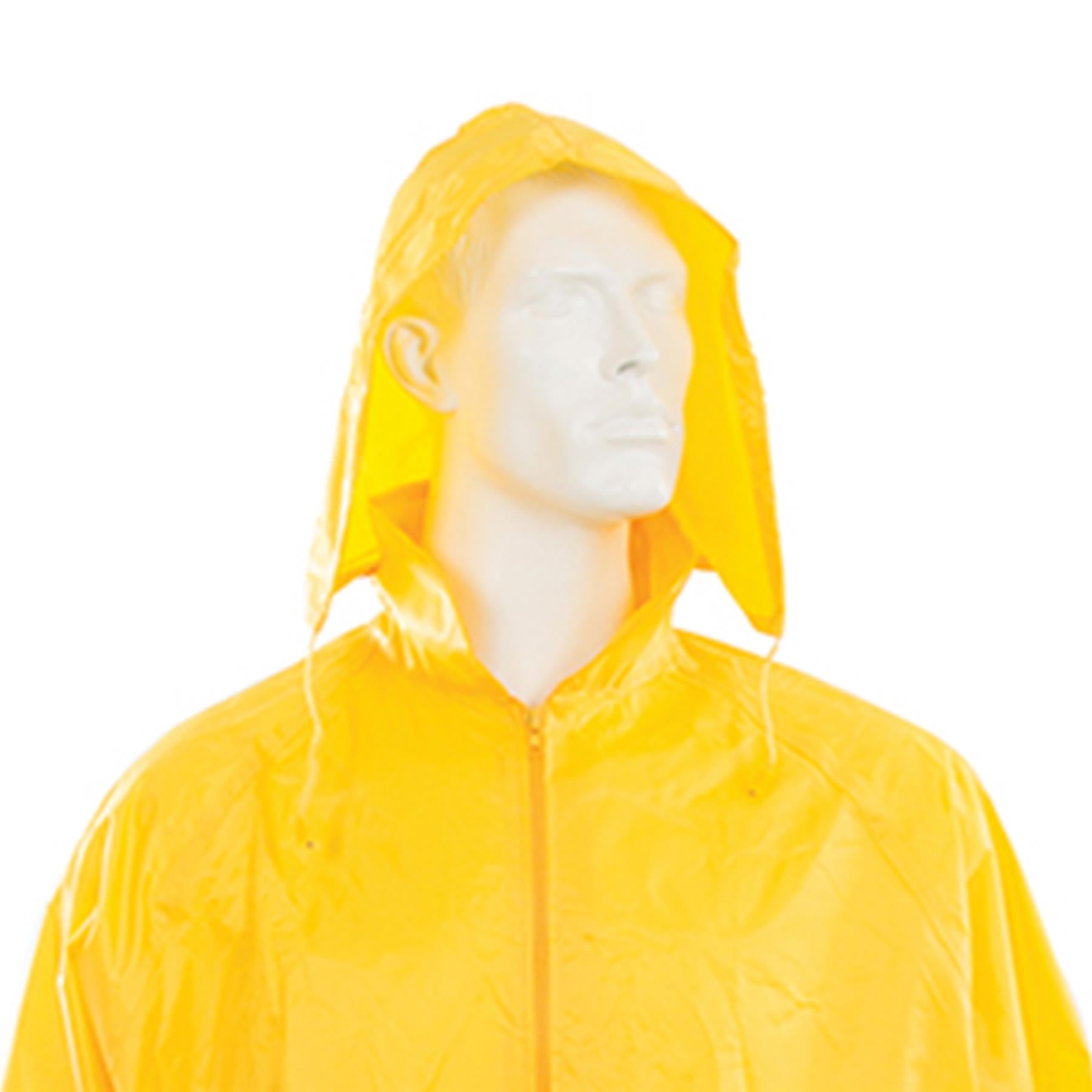 2Pce Rain Suit Yellow Large 74cm - 130cm (29 - 51") Includes Hood With Neck Cord