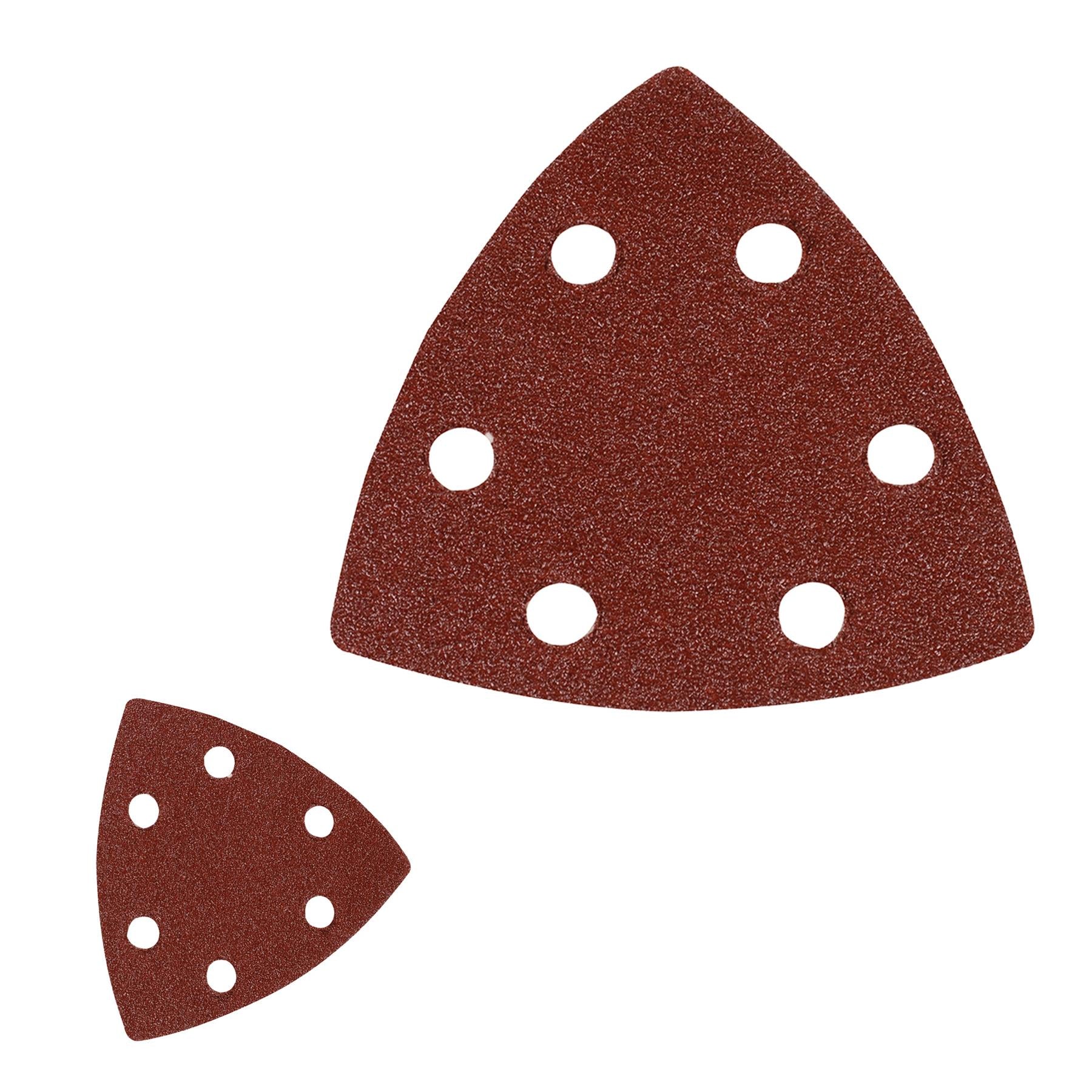 10-Triangle Aluminium Oxide Assorted Sanding Sheets 90mm-grit 80