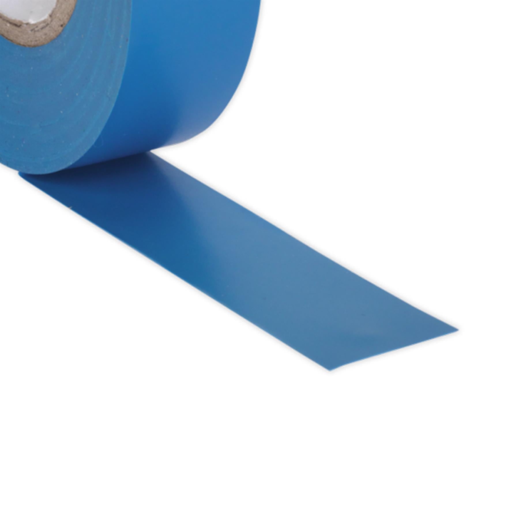 Sealey PVC Insulating Tape 19mm x 20m Blue Pack of 10