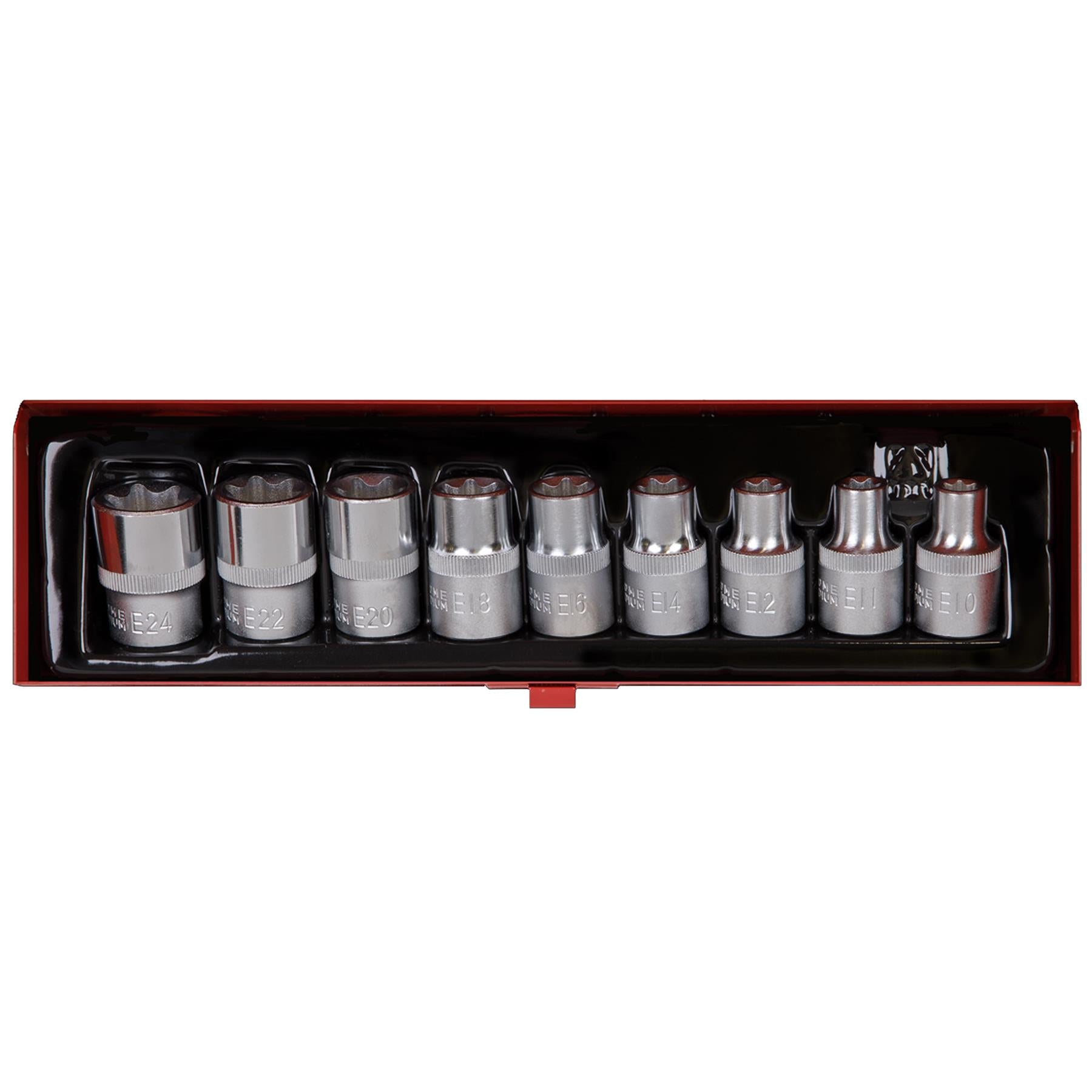 Sealey TRX-Star* Female Socket Set 9pc 1/2"Sq Drive E10-E24
