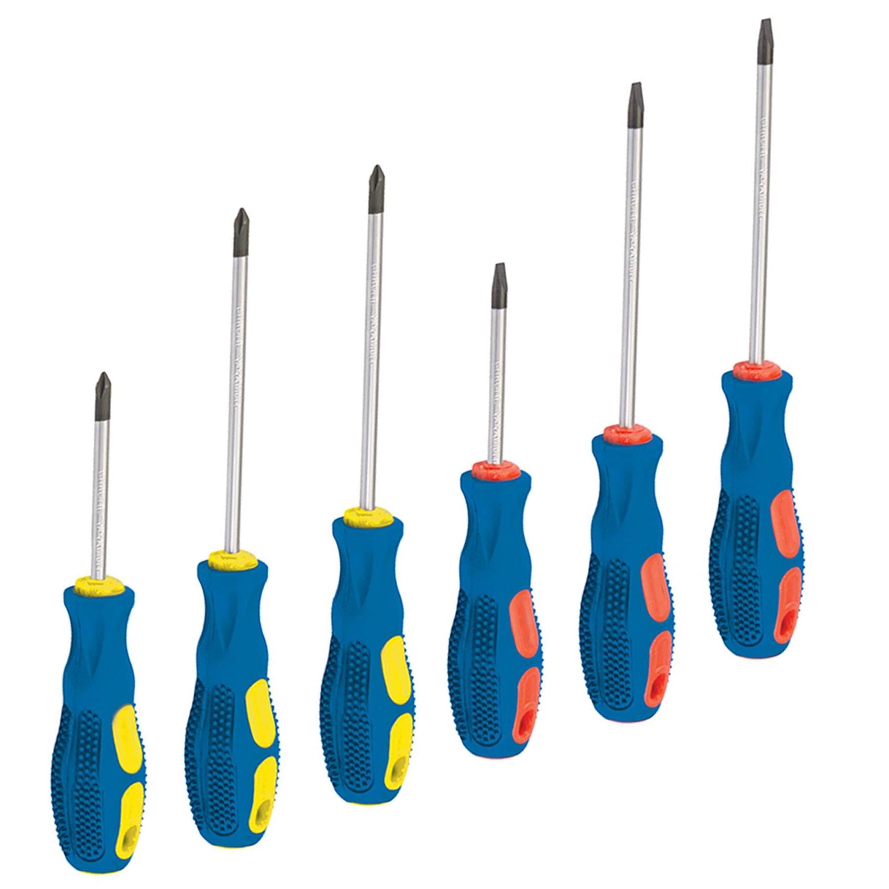6Pce General Purpose Screwdriver Set Chrome Vanadium Steel Tempered Blade
