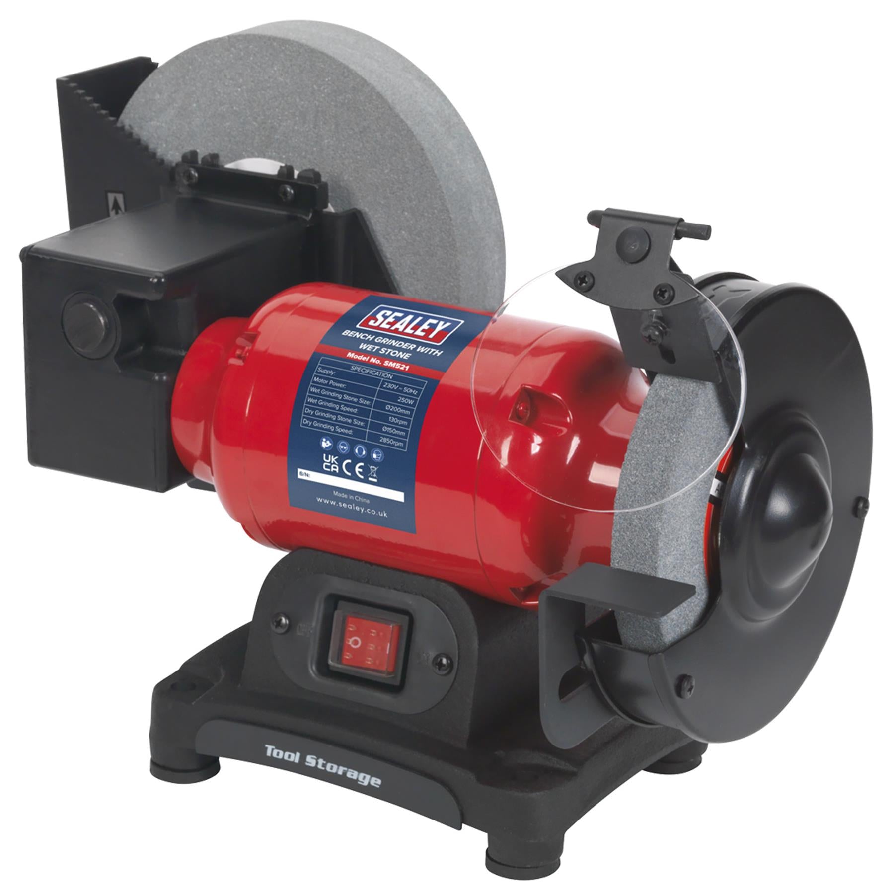 Sealey Bench Grinder Wet & Dry 200/150mm 250W/230V