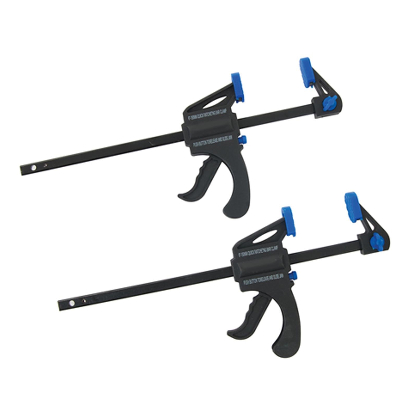 150mm 6" Mini Quick Rapid Light Weight Ratchet Bar Clamps 2pk Woodwork