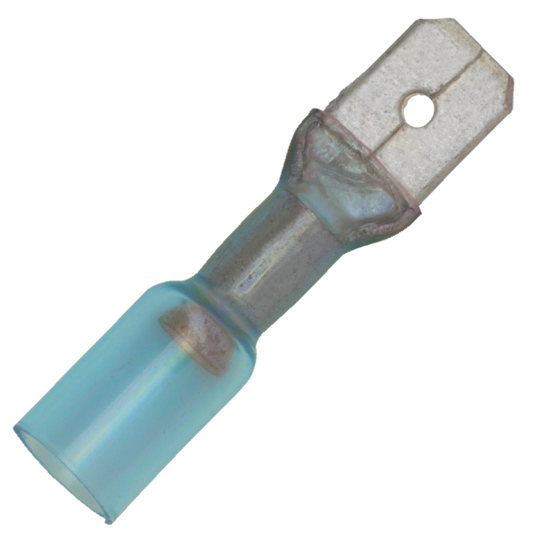 Sealey Heat Shrink Push-On Terminal 6.3mm Male Blue Pack of 25