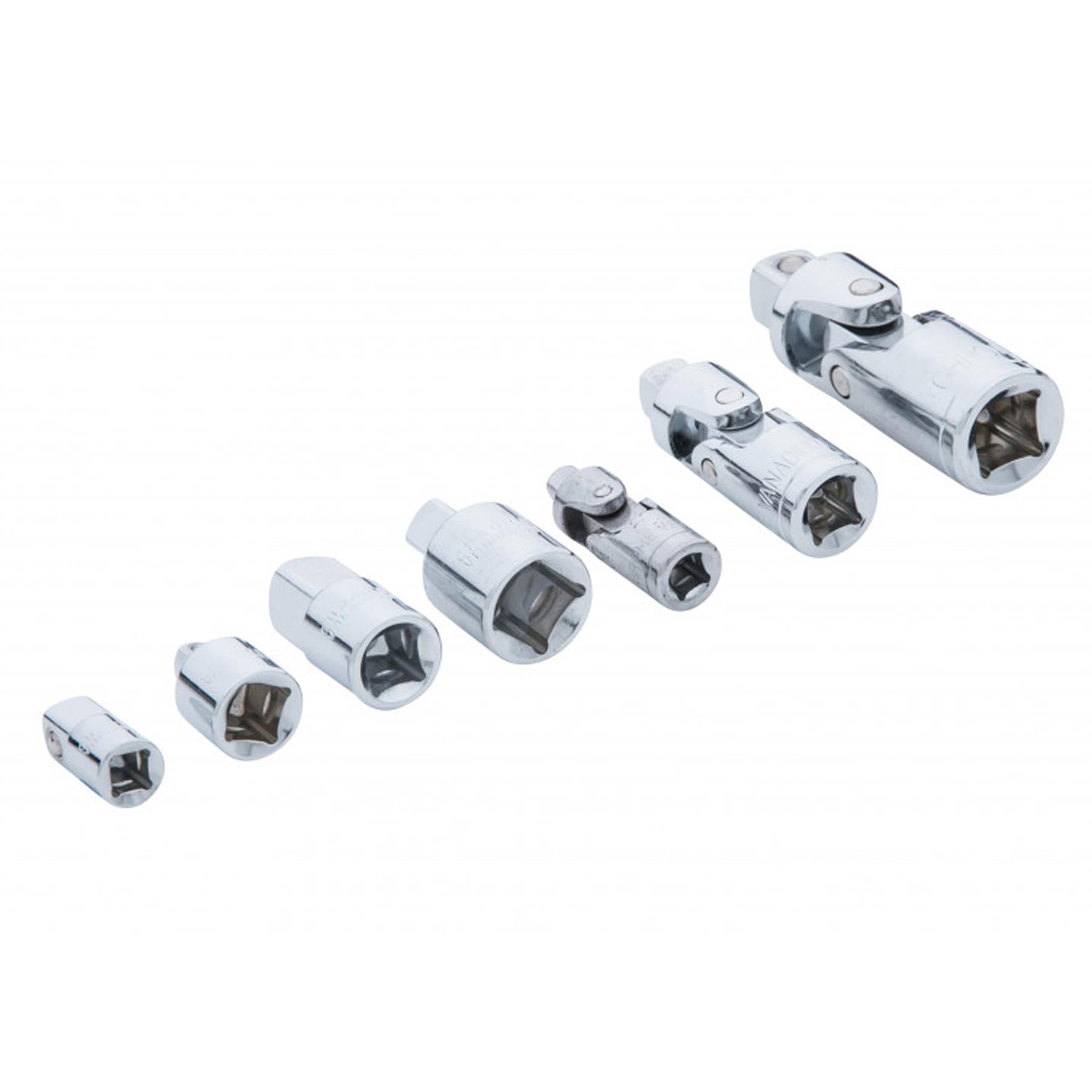 BlueSpot 7Pc Universal Joint And Adaptor Set Chrome Vanadium Steel Professional Tool