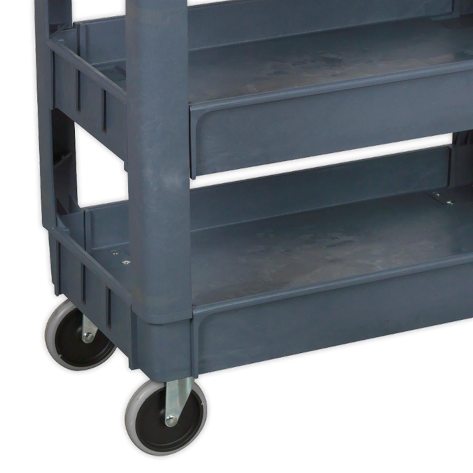 Sealey Trolley 3-Level Composite Heavy-Duty 83kg capacity per shelf