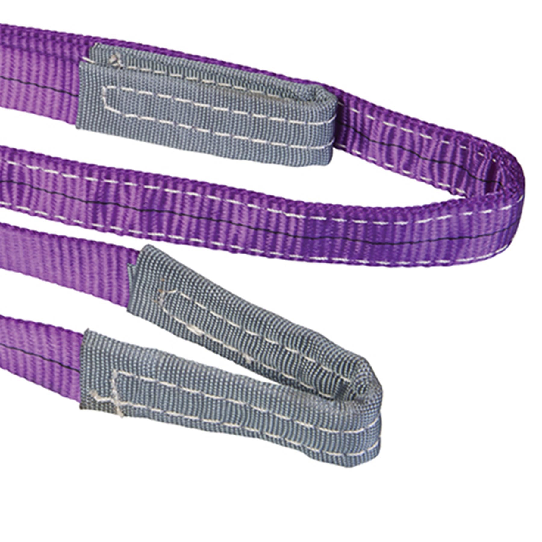 1 Tonne Webbing Lifting Sling Certified Duplex Cargo Strap Hoist Strop 2m