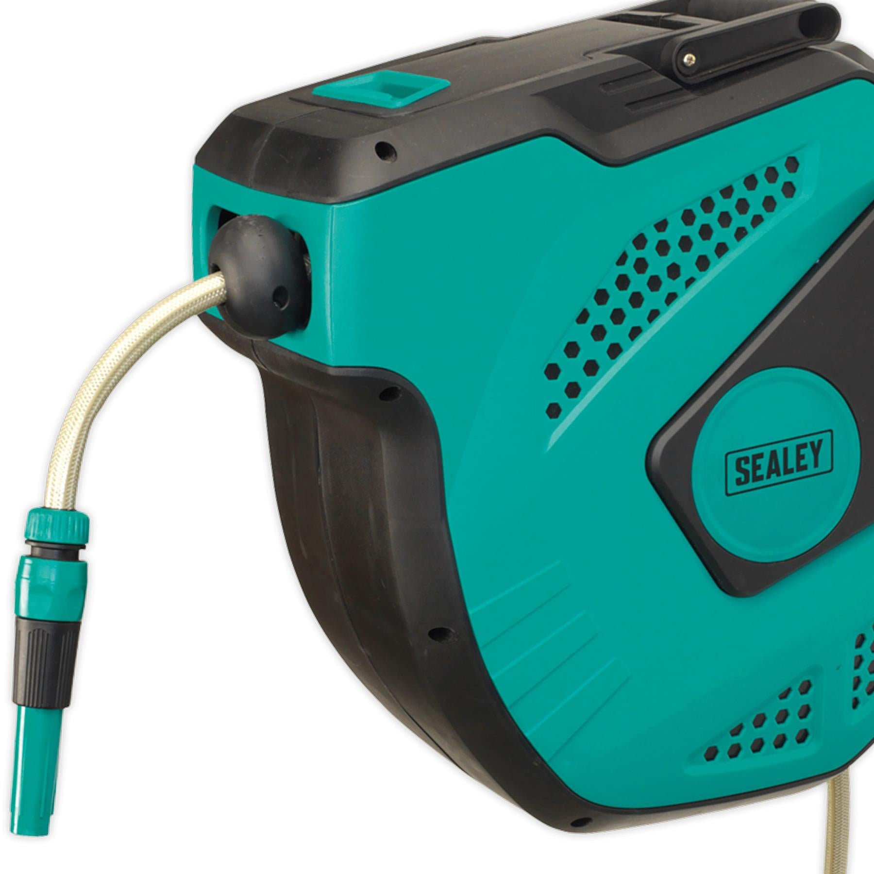 Sealey Auto-Rewind Control Garden Hose Reel 30m
