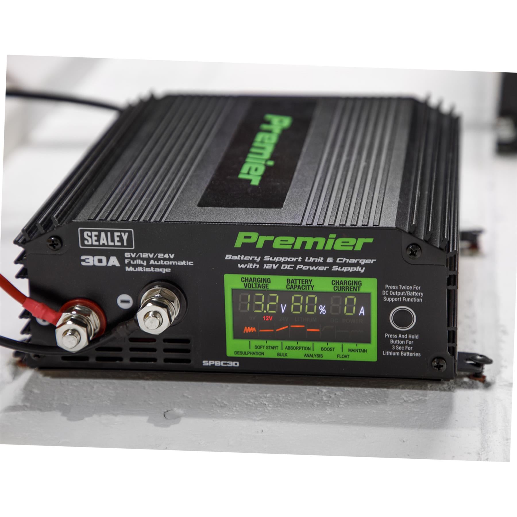 Sealey Battery Support Unit & Charger 30A 5 Year guarantee