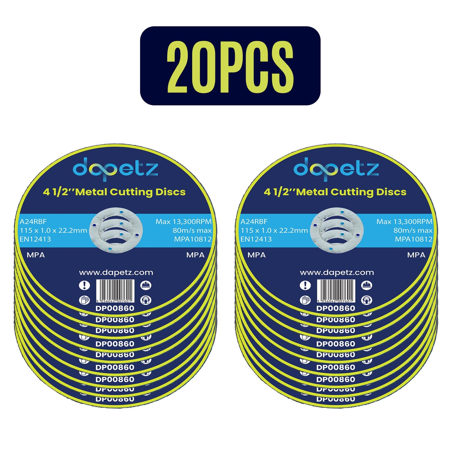 20 x 115mm Ultra-Thin Metal Cutting Blade Disc Steel & Stainless New