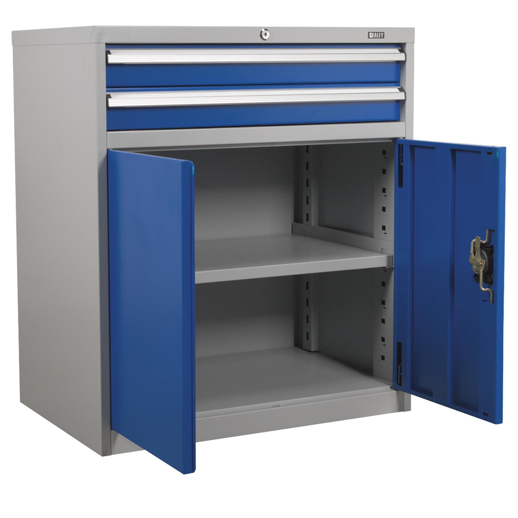 Sealey Industrial Cabinet 2 Drawer & 1 Shelf Double Locker