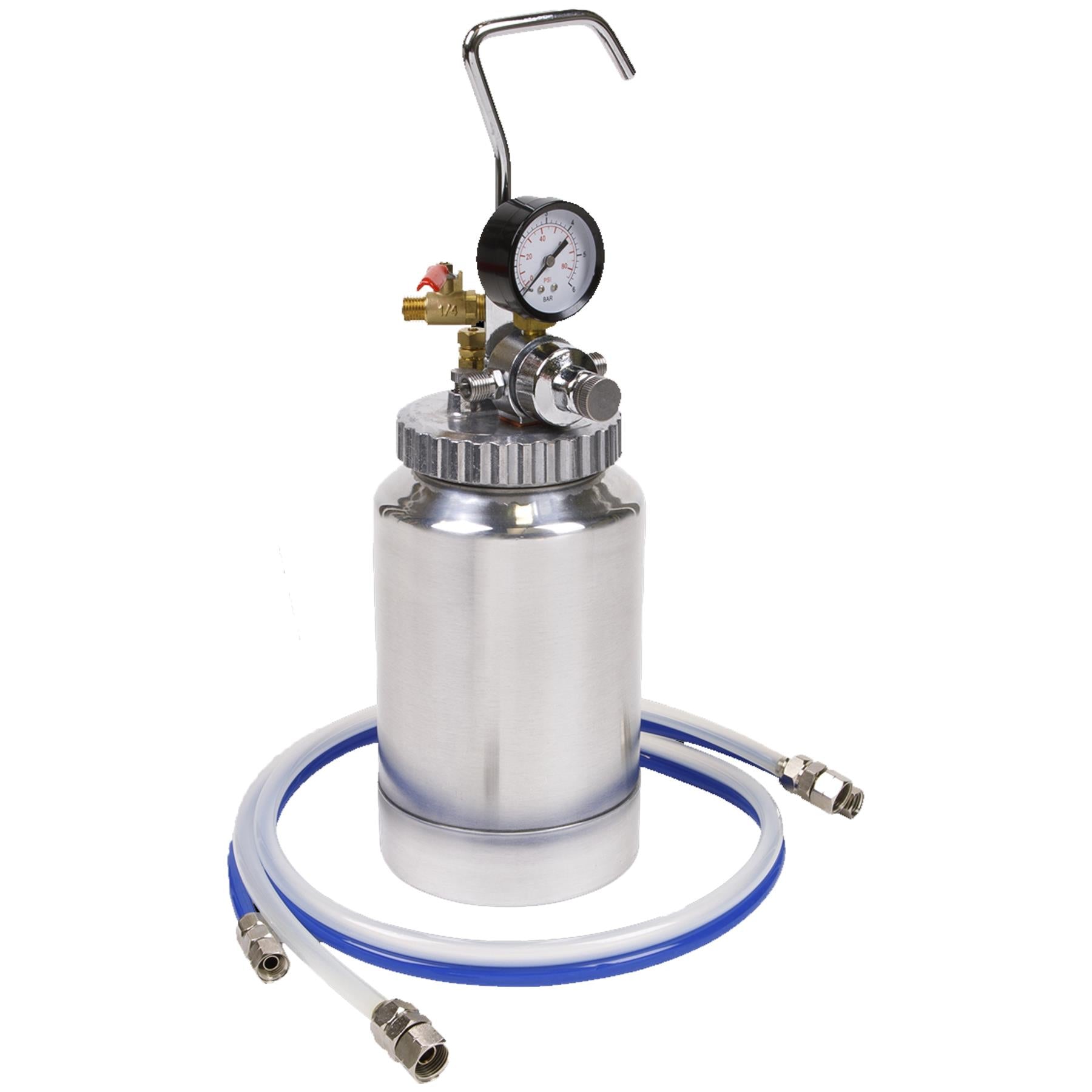 Sealey HVLP Pressure Pot System with Spray Gun & Hoses 1.7mm Set-Up