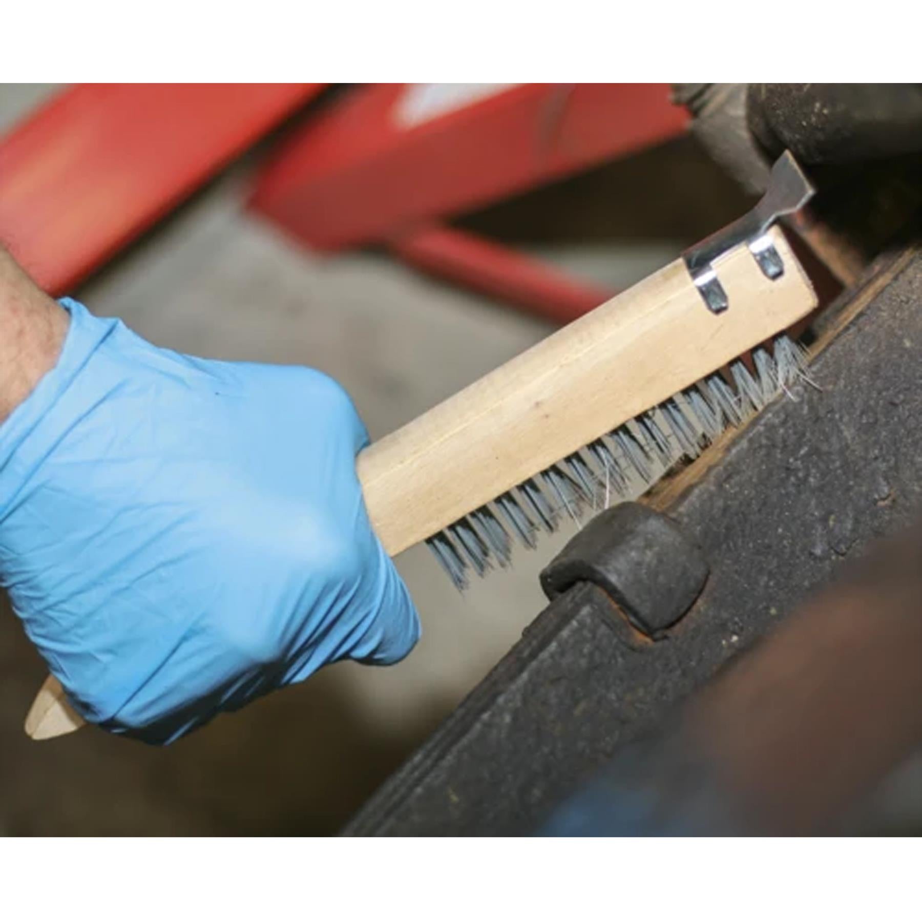 Wire Brush with Steel Fill & Scraper 260mm Sealey