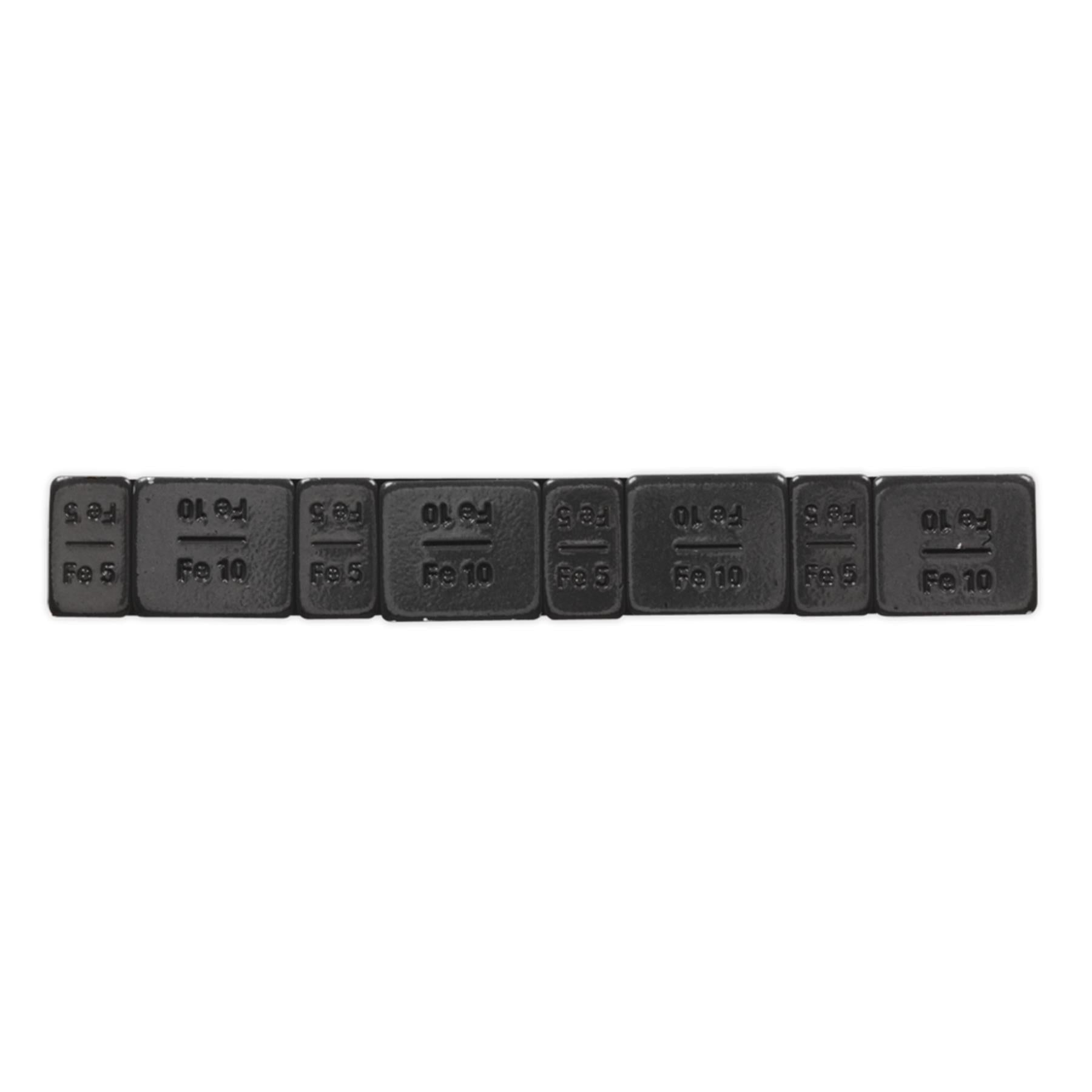 Wheel Weight 5 & 10g Adhesive Zinc Plated Steel Pk of 50x8 Sealey