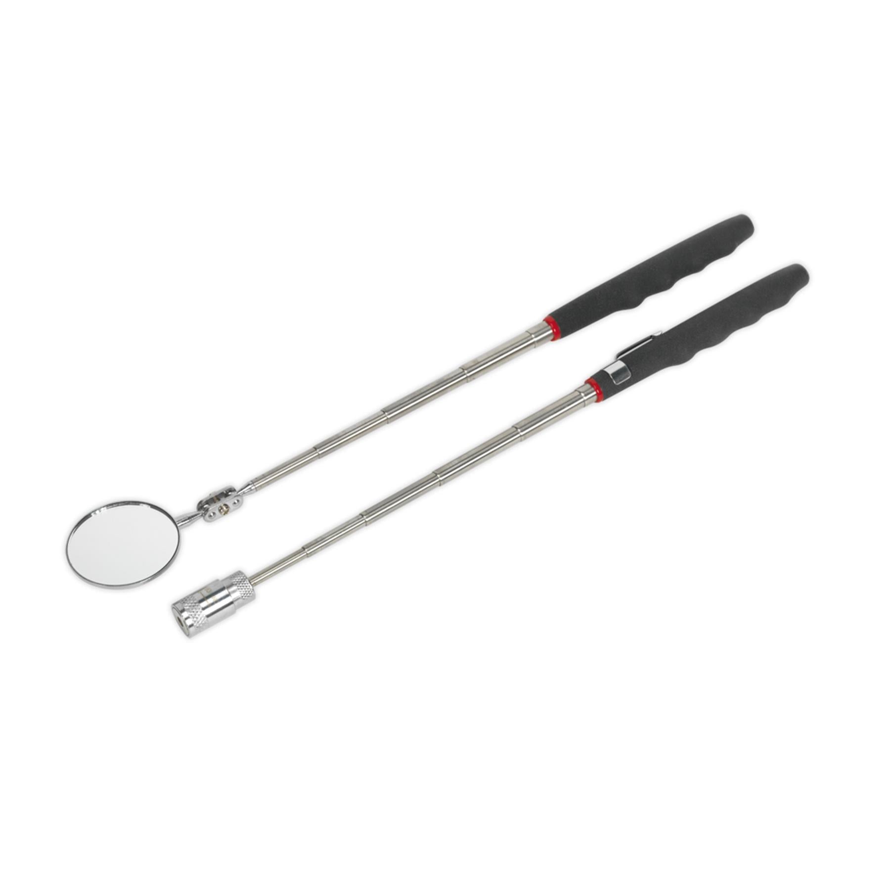 Sealey Telescopic Magnetic LED Pick-Up Tool & Inspection Mirror Set