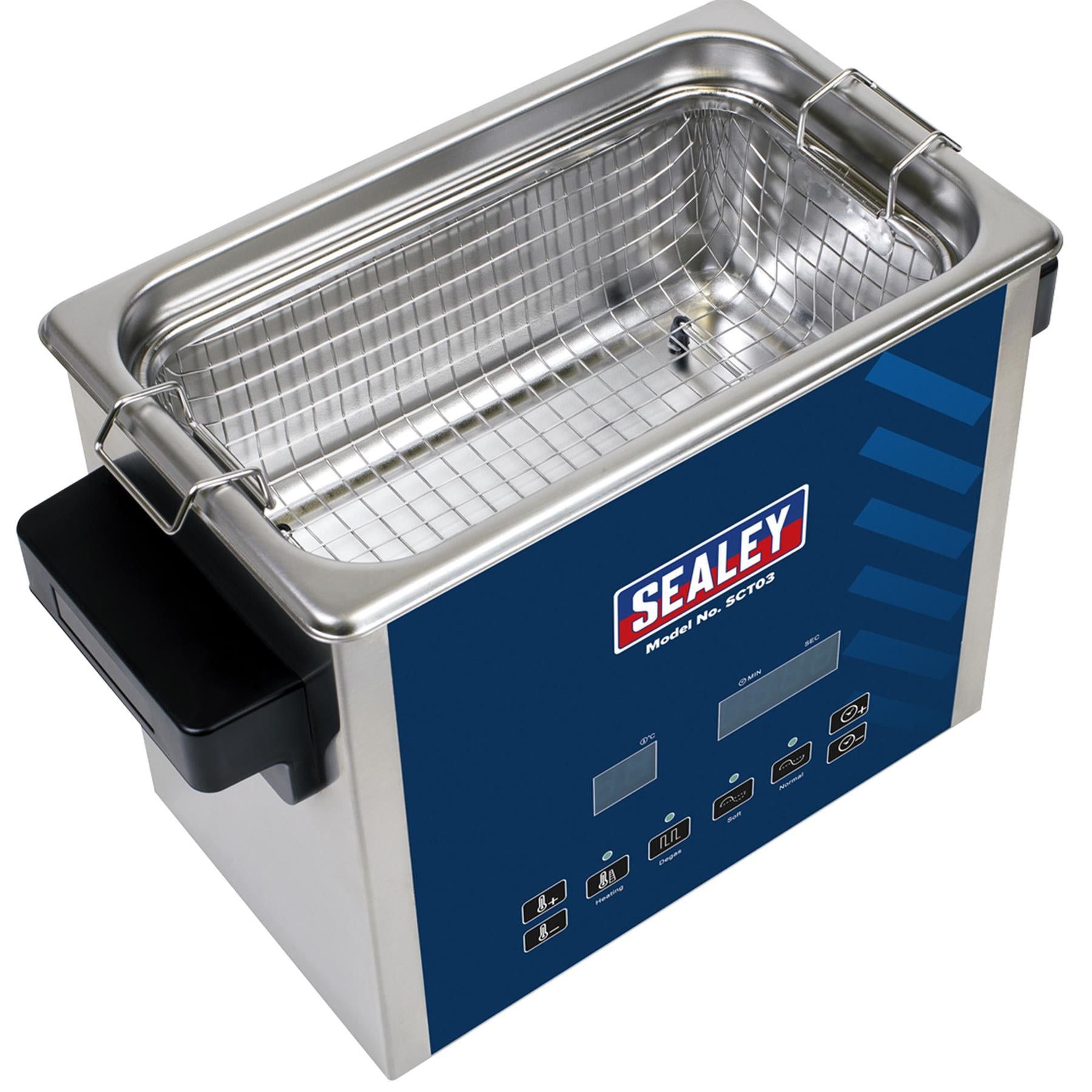 Sealey Ultrasonic Parts Cleaning Tank 3L Stainless Steel Tank