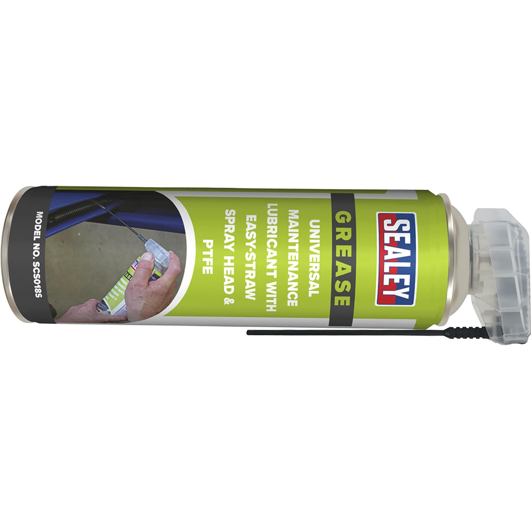 Sealey Maintenance Lube Easy-Straw Spray Head & PTFE 500ml Single