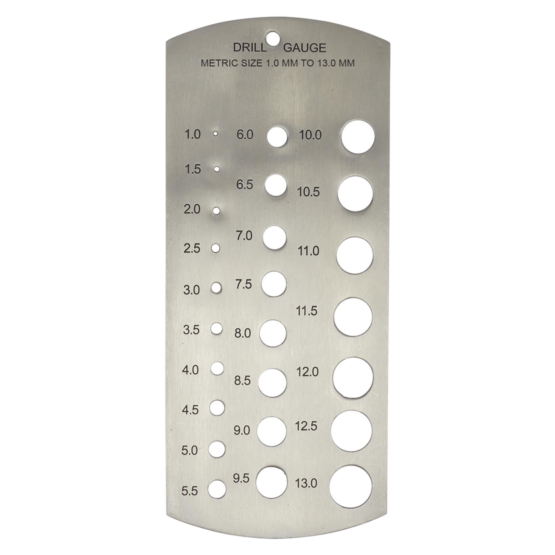 Sealey Drill Gauge Metric 1-13mm