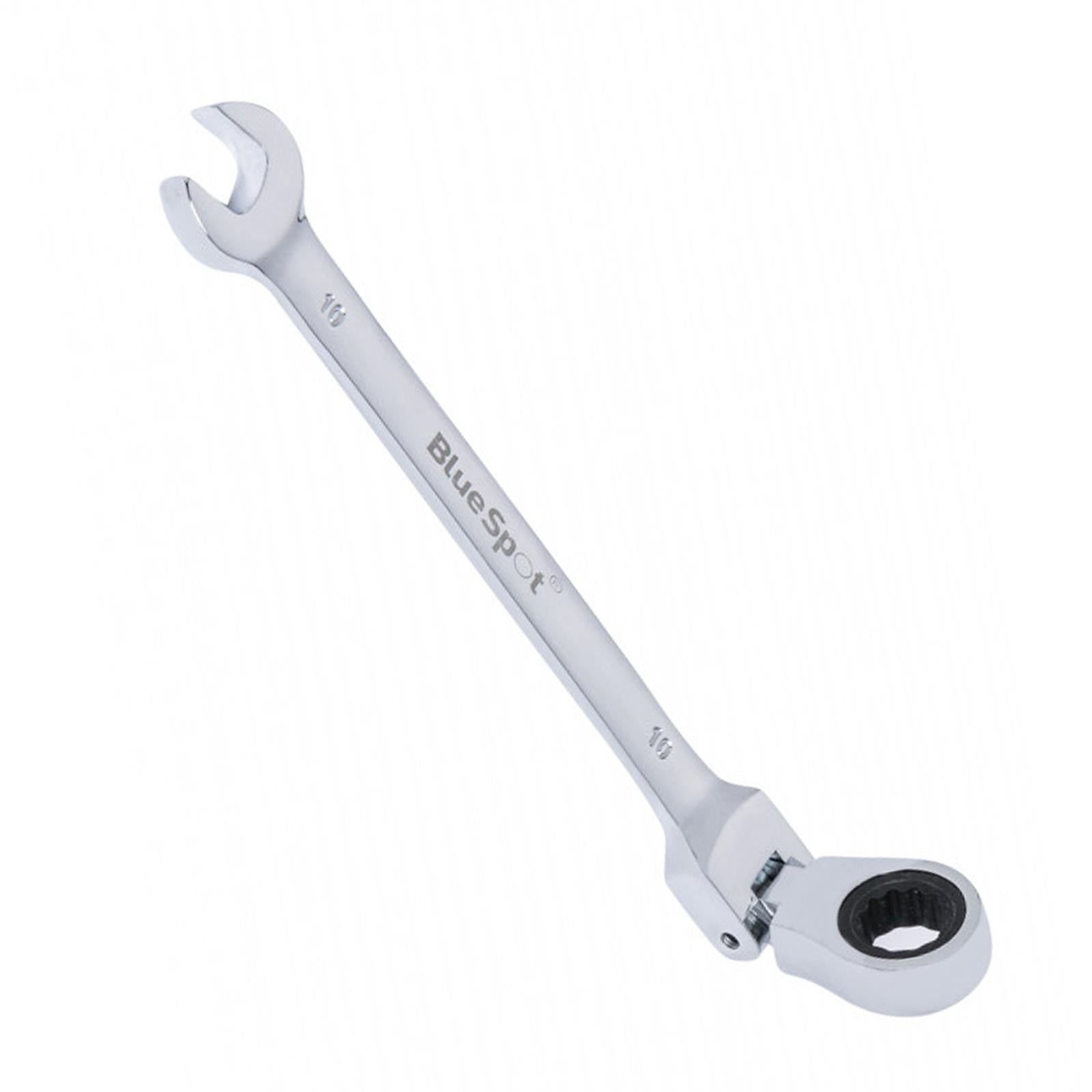 BlueSpot Ratchet Spanner Combination Flexible Head Wrench Metric 10mm