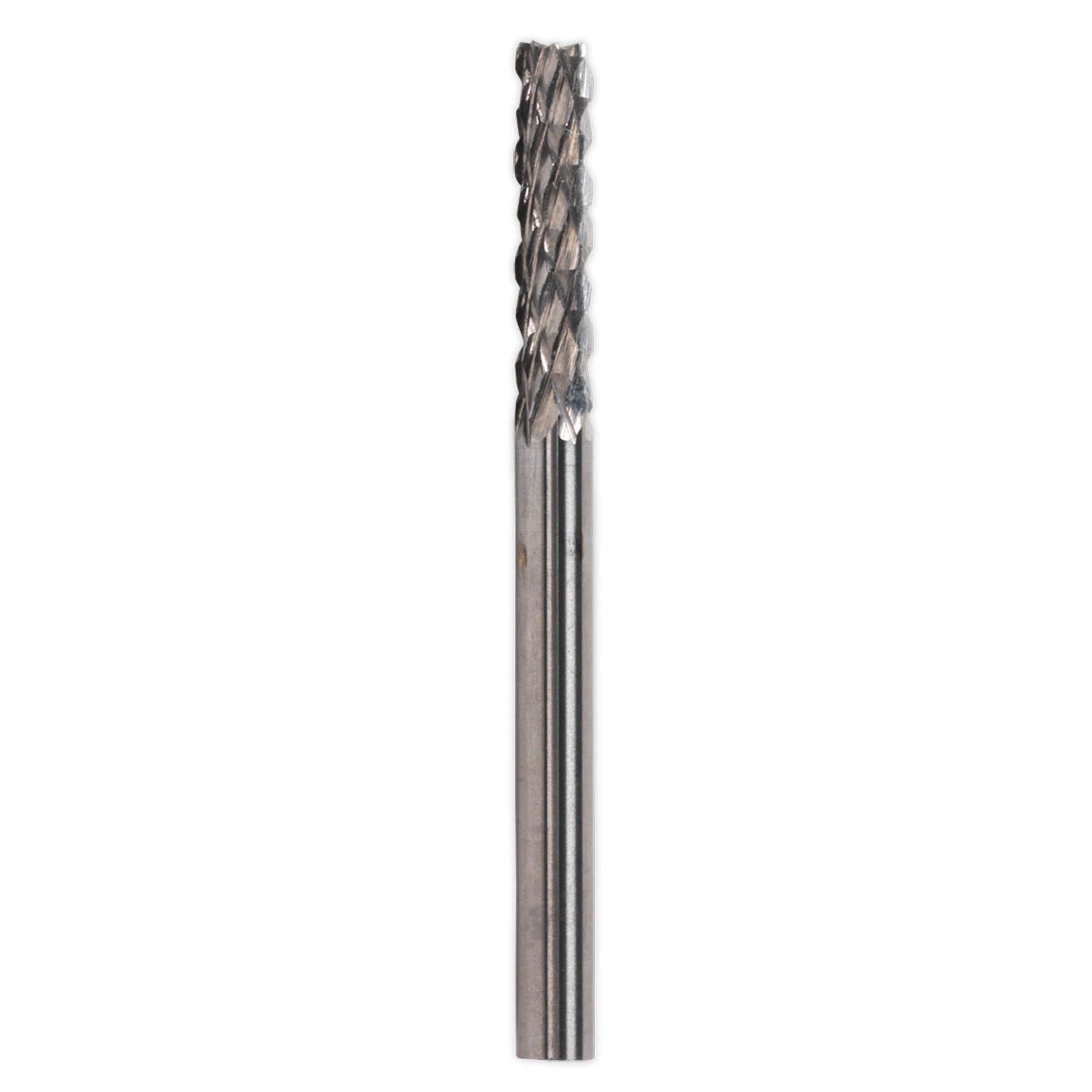 Sealey Micro Carbide Burr Cylinder with End Cutter 3mm Pack of 3