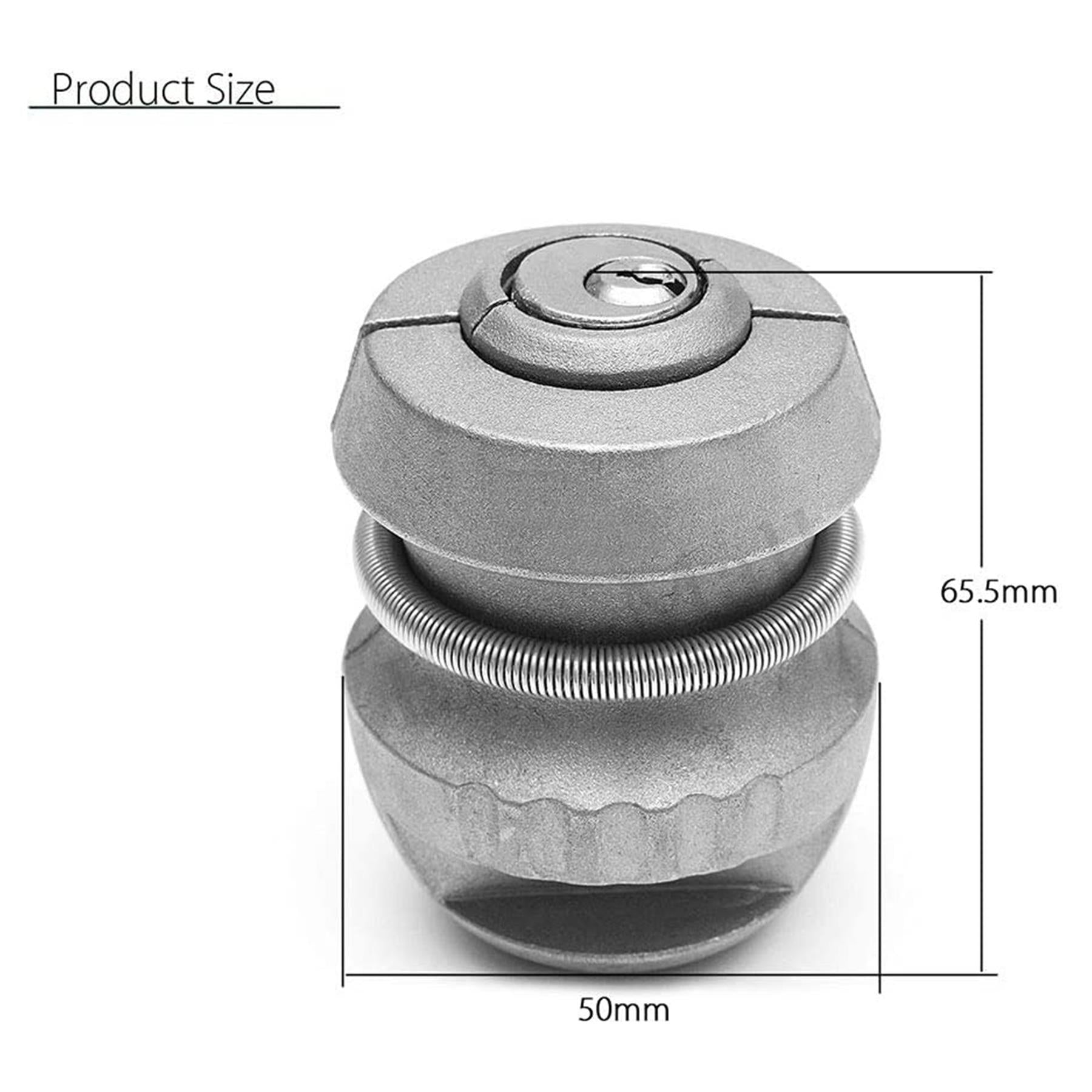 Trailer Hitch Lock - 50mm Dia Ball Coupling 2 X Nickel-Plated Brass Keys 6mm Hex